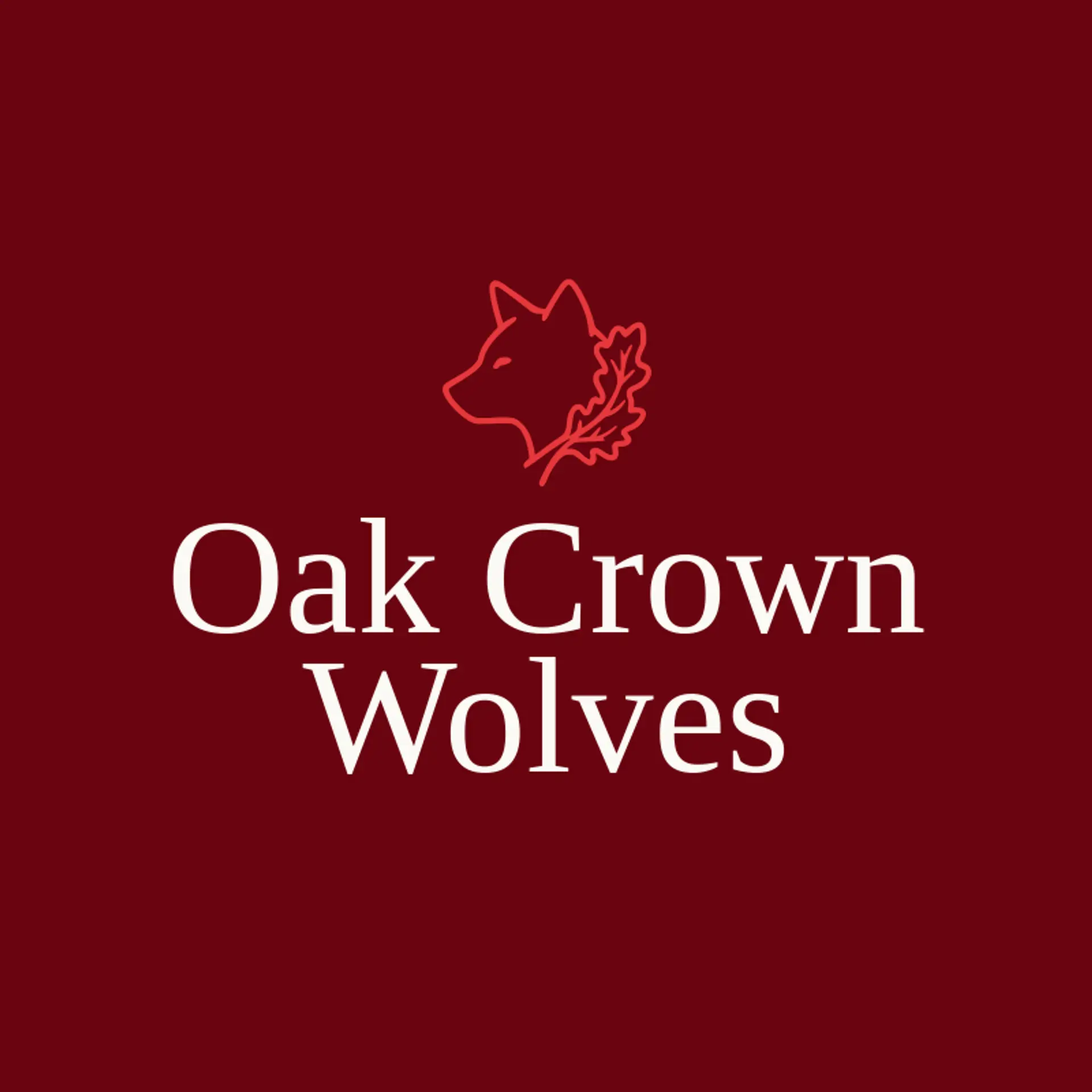Oak Crown Wolves logo for wolf head
