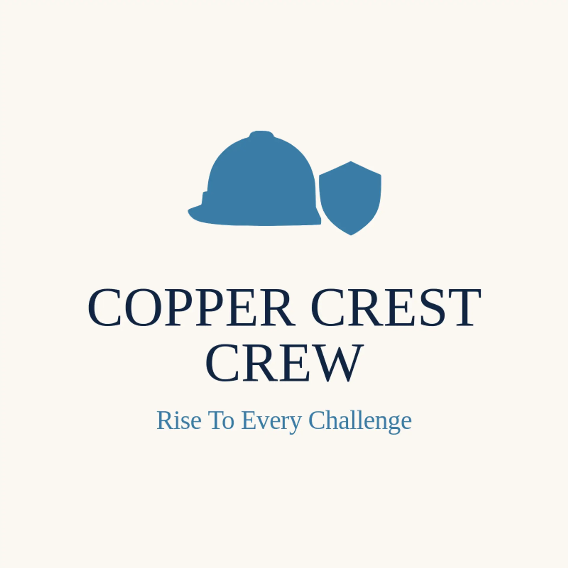 Copper Crest Crew logo for hard hat