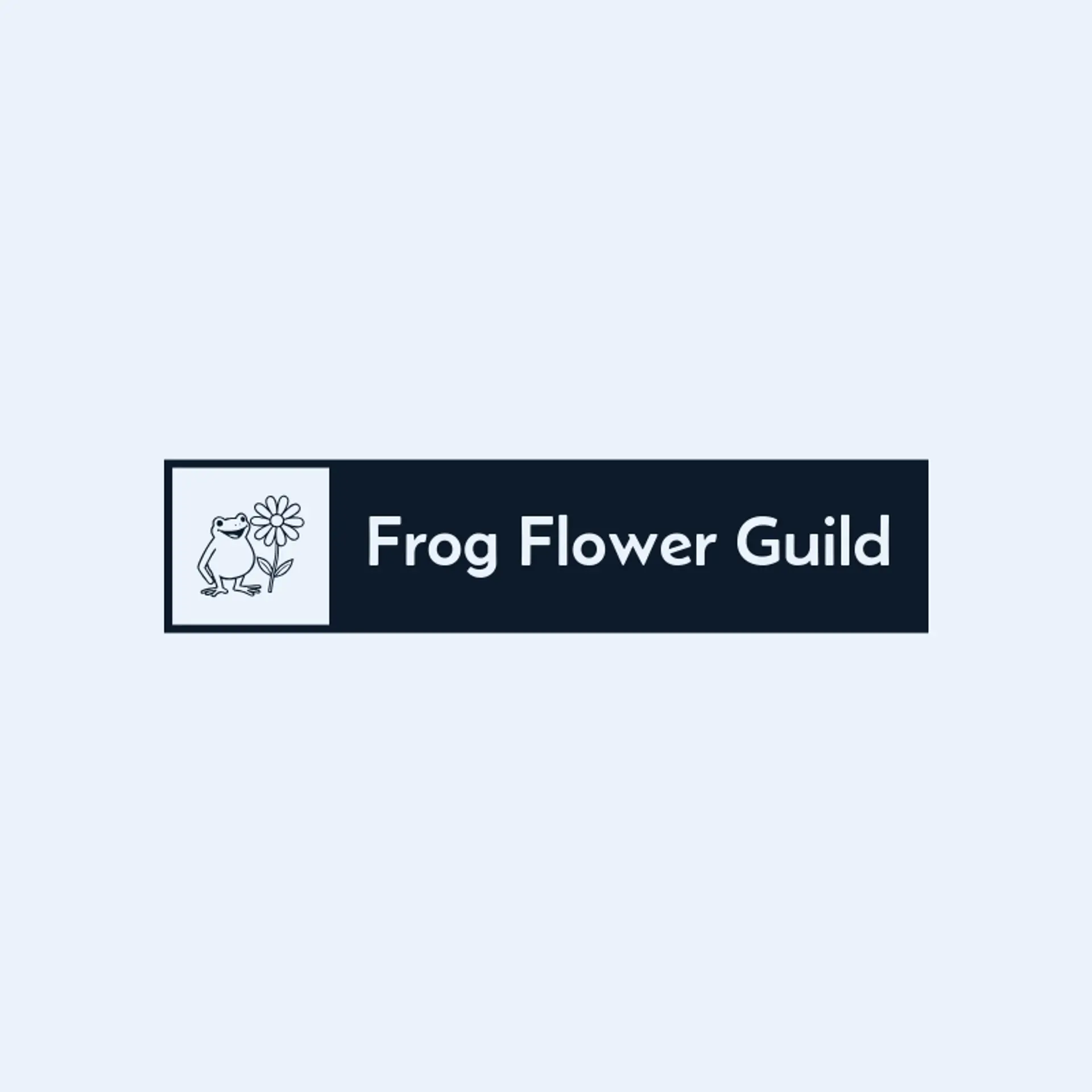 Frog Flower Guild logo for frog