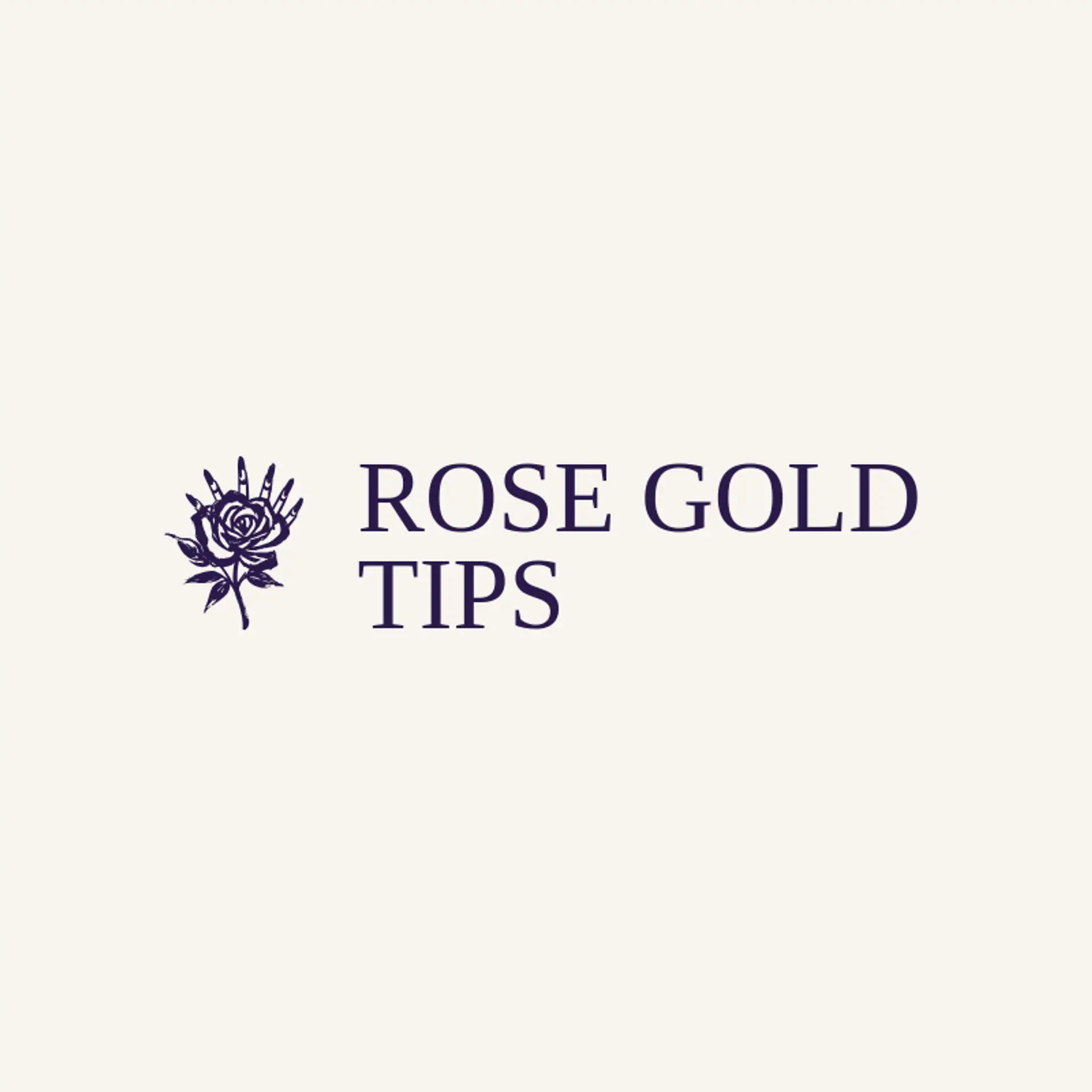 Rose Gold Tips logo for nails