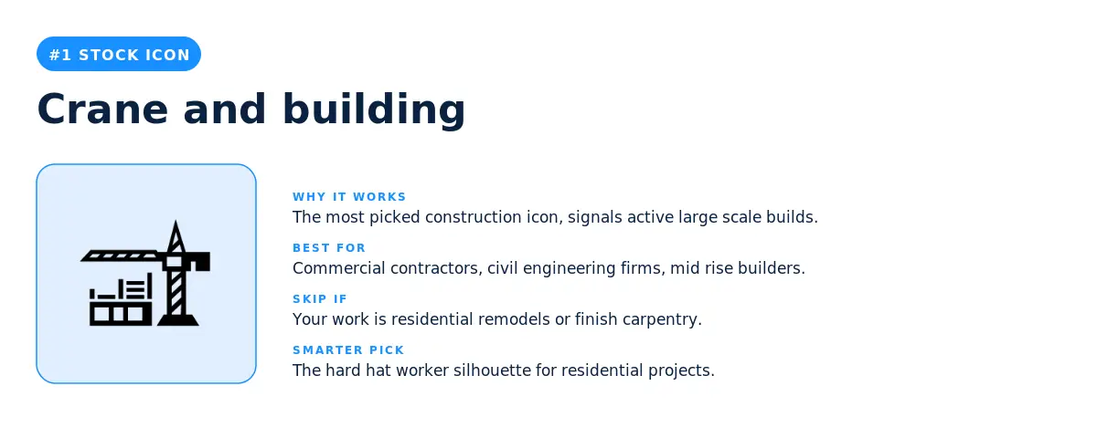 Crane and building stock construction logo icon