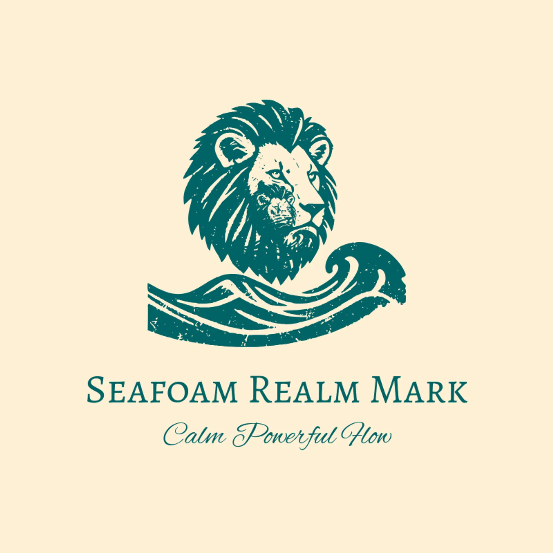 Seafoam Realm Mark logo for lion