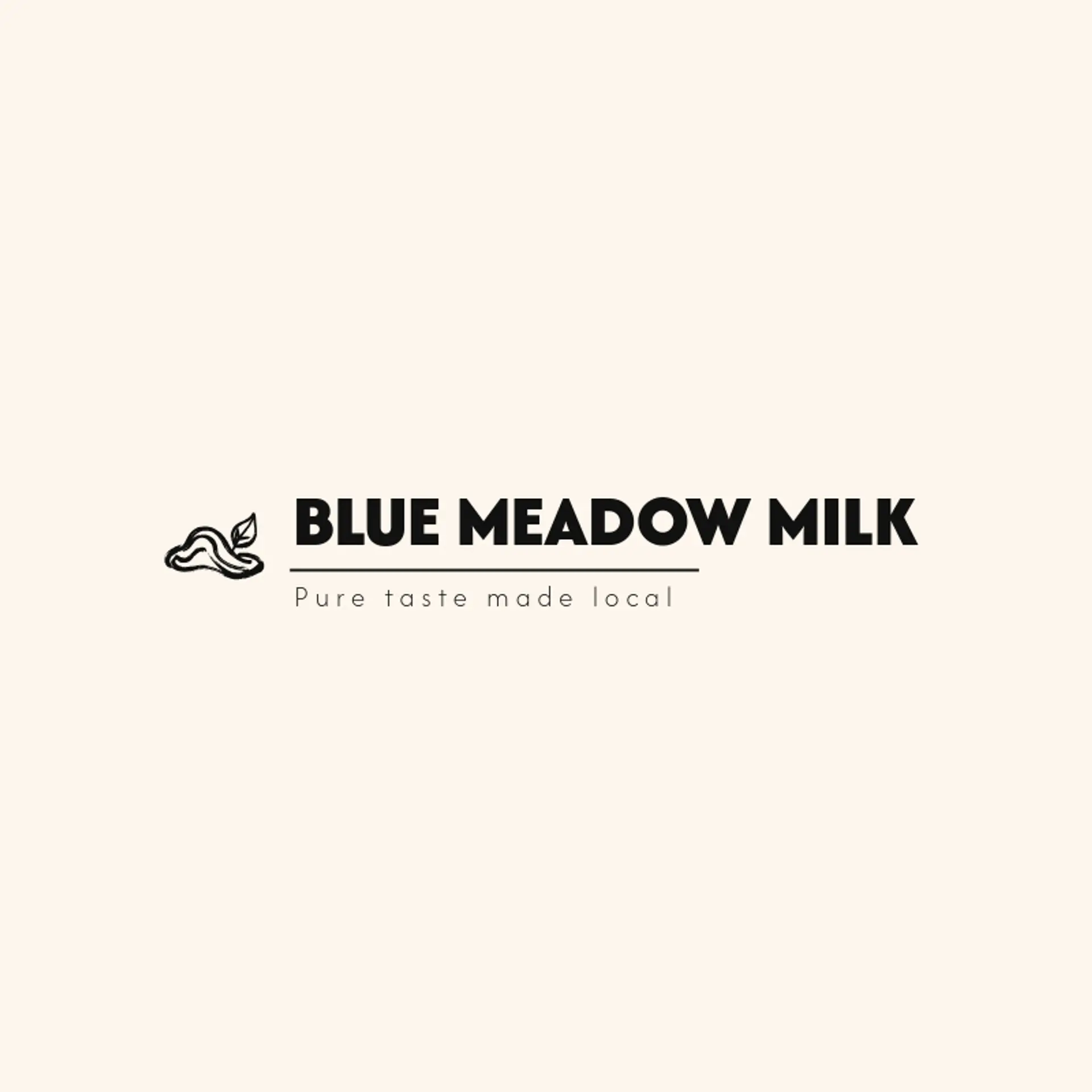 Blue Meadow Milk logo for milk