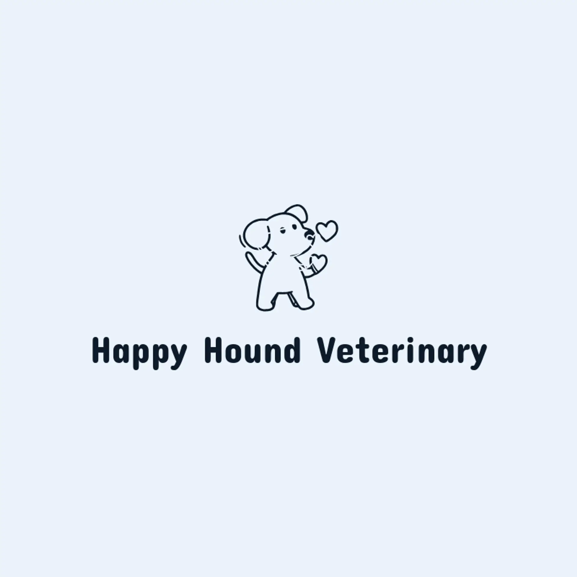 Happy Hound Veterinary logo for veterinary