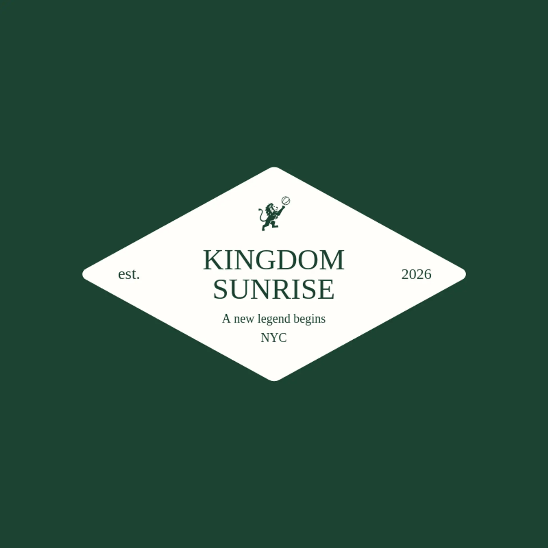 Kingdom Sunrise logo for lion king
