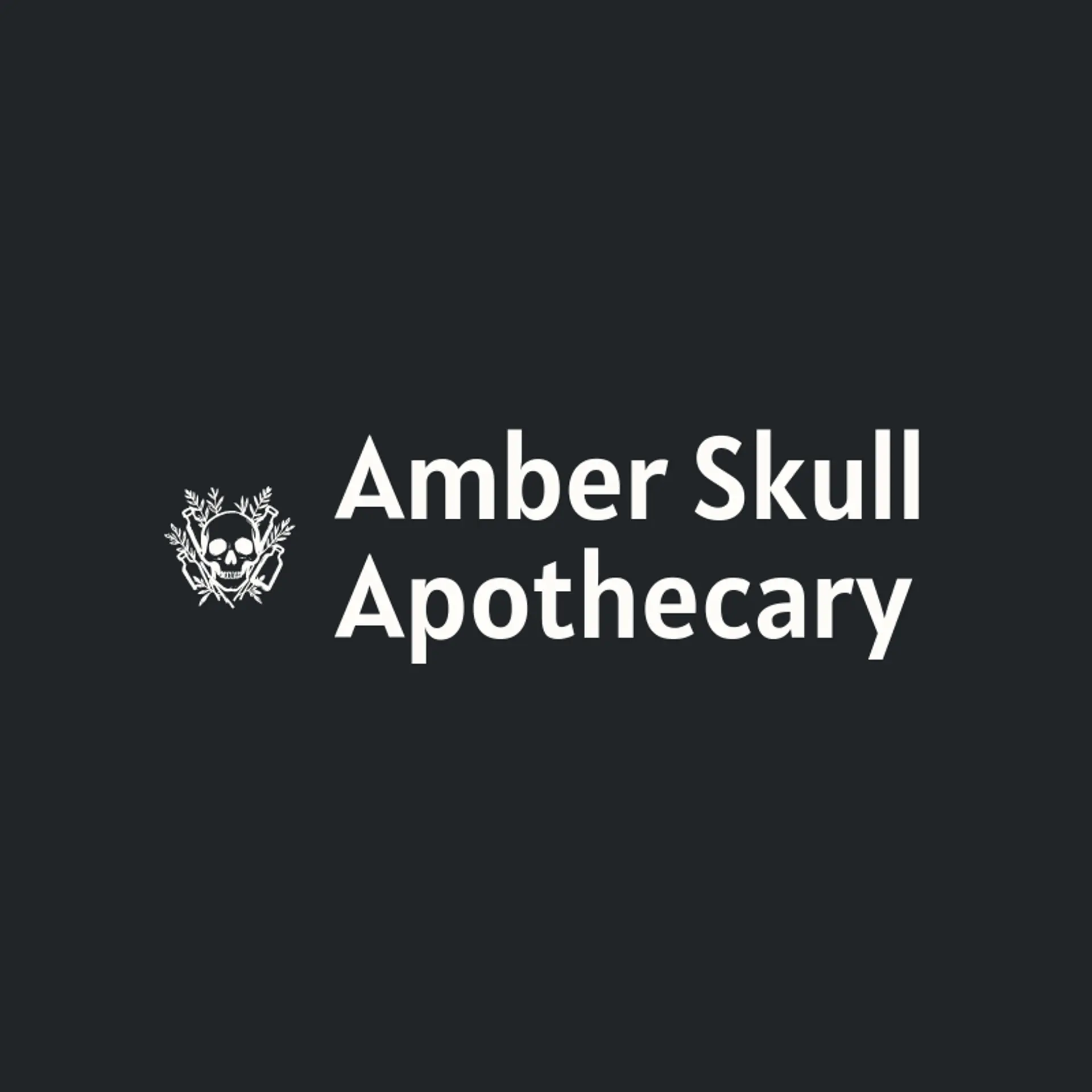 Amber Skull Apothecary logo for skull