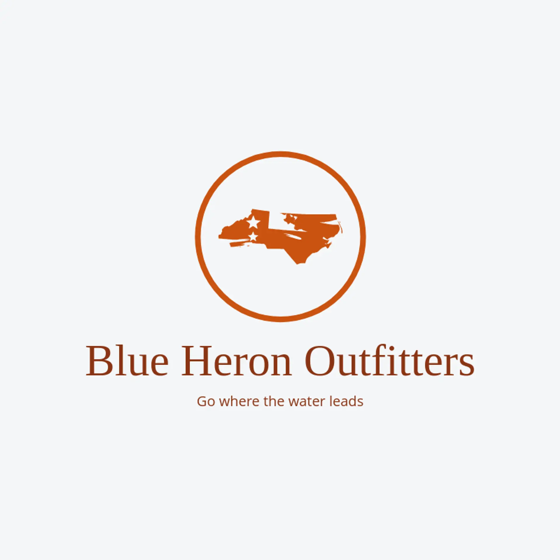 Blue Heron Outfitters logo for north carolina