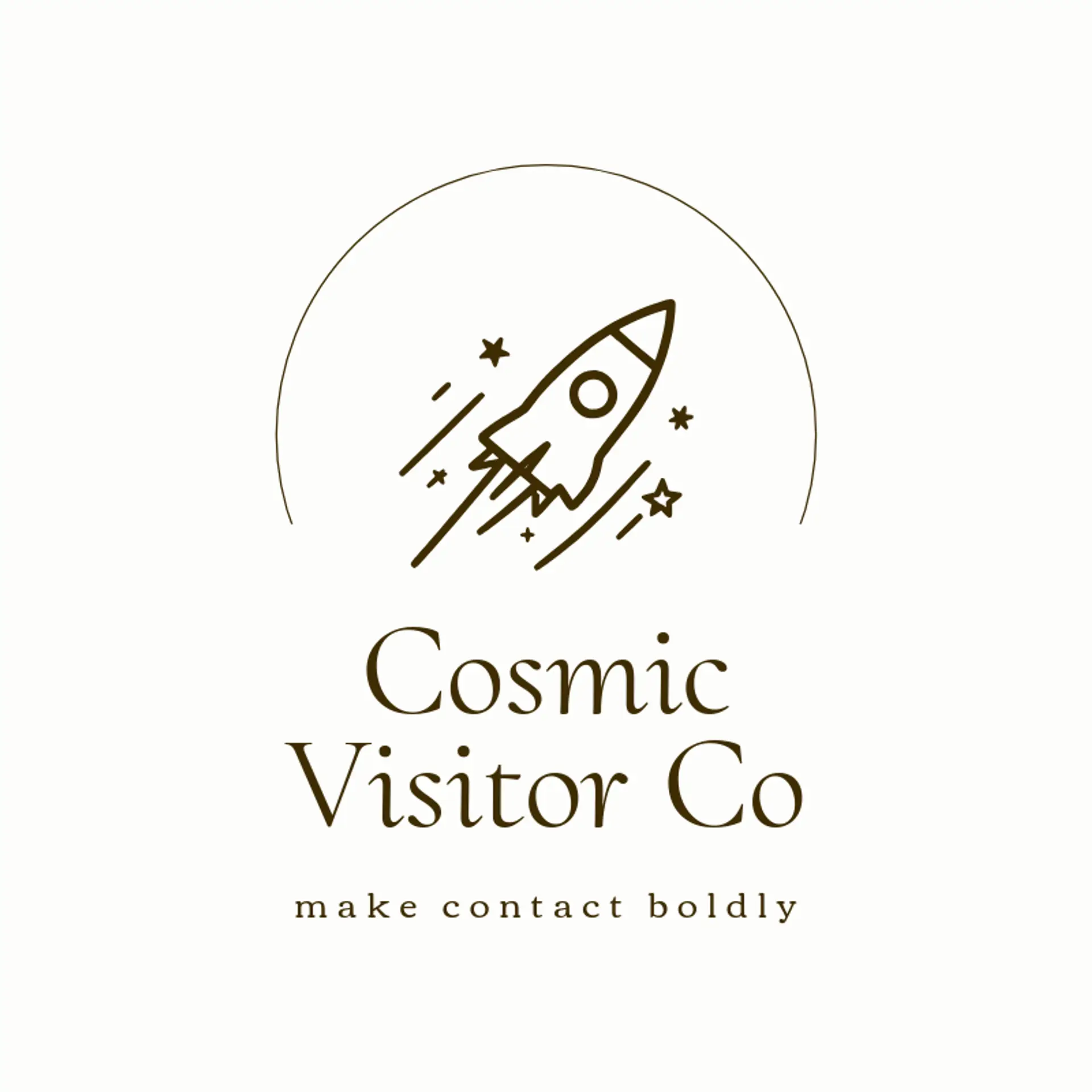 Cosmic Visitor Co logo for alien