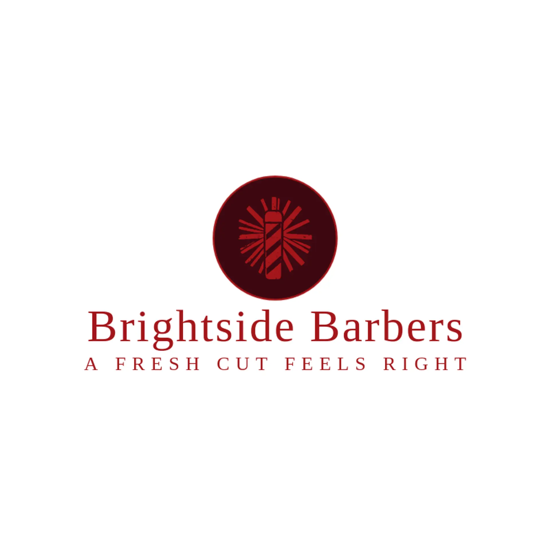 Brightside Barbers logo for barber pole
