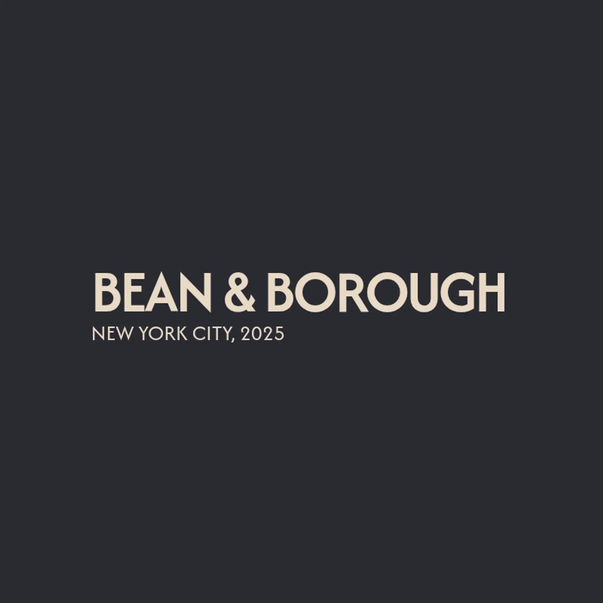 Bean & Borough logo for unique cafe