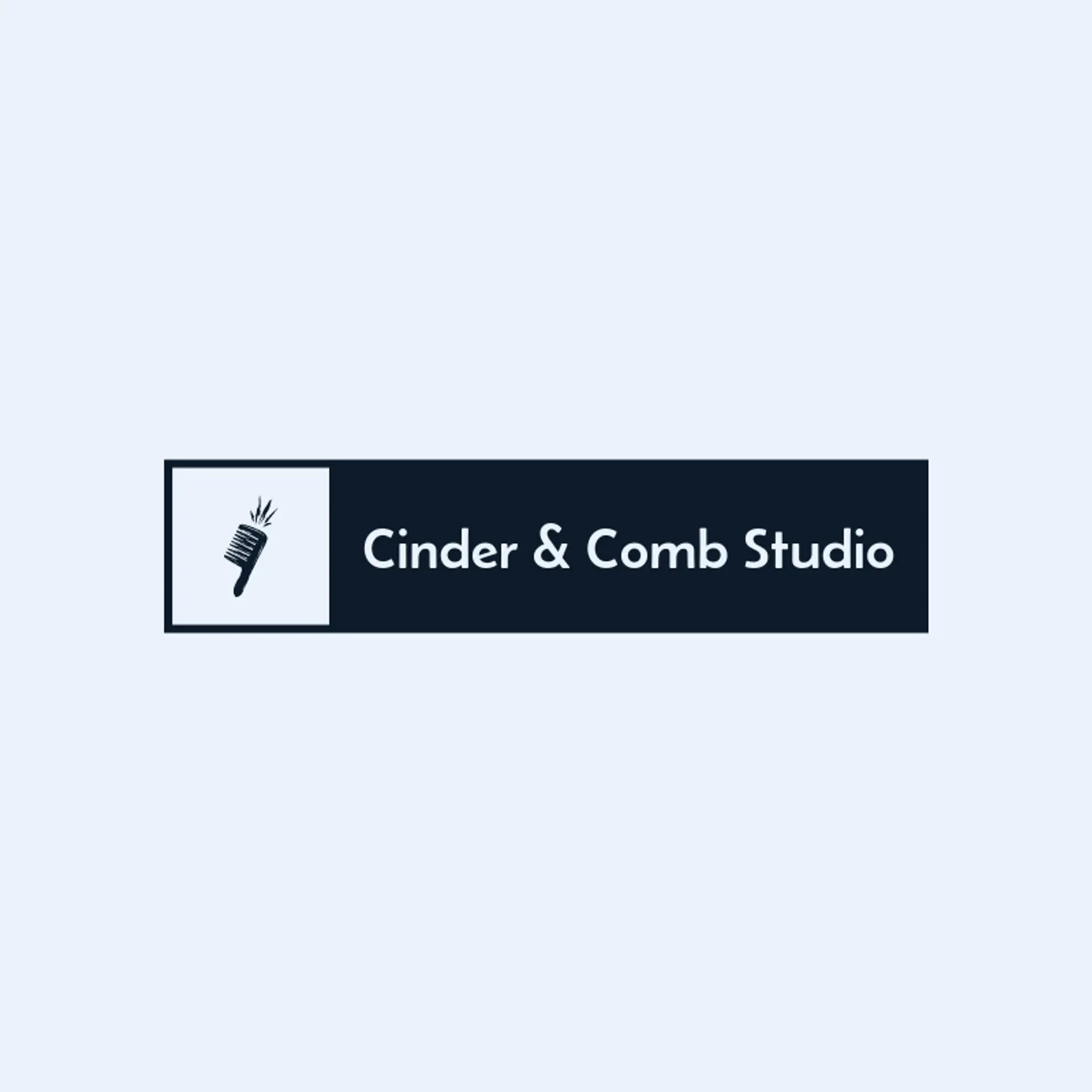 Cinder & Comb Studio logo for men salon