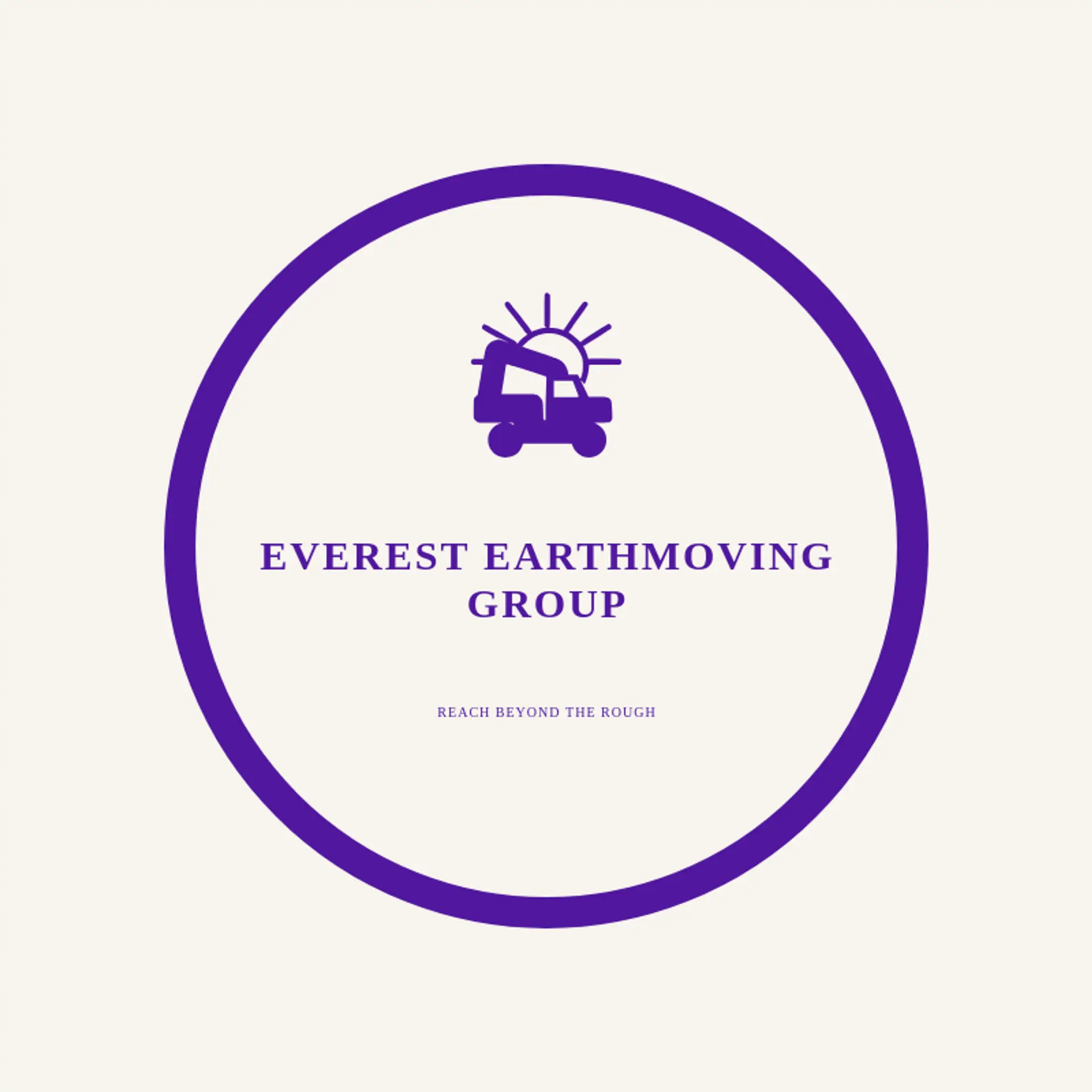 Everest Earthmoving Group logo for excavator
