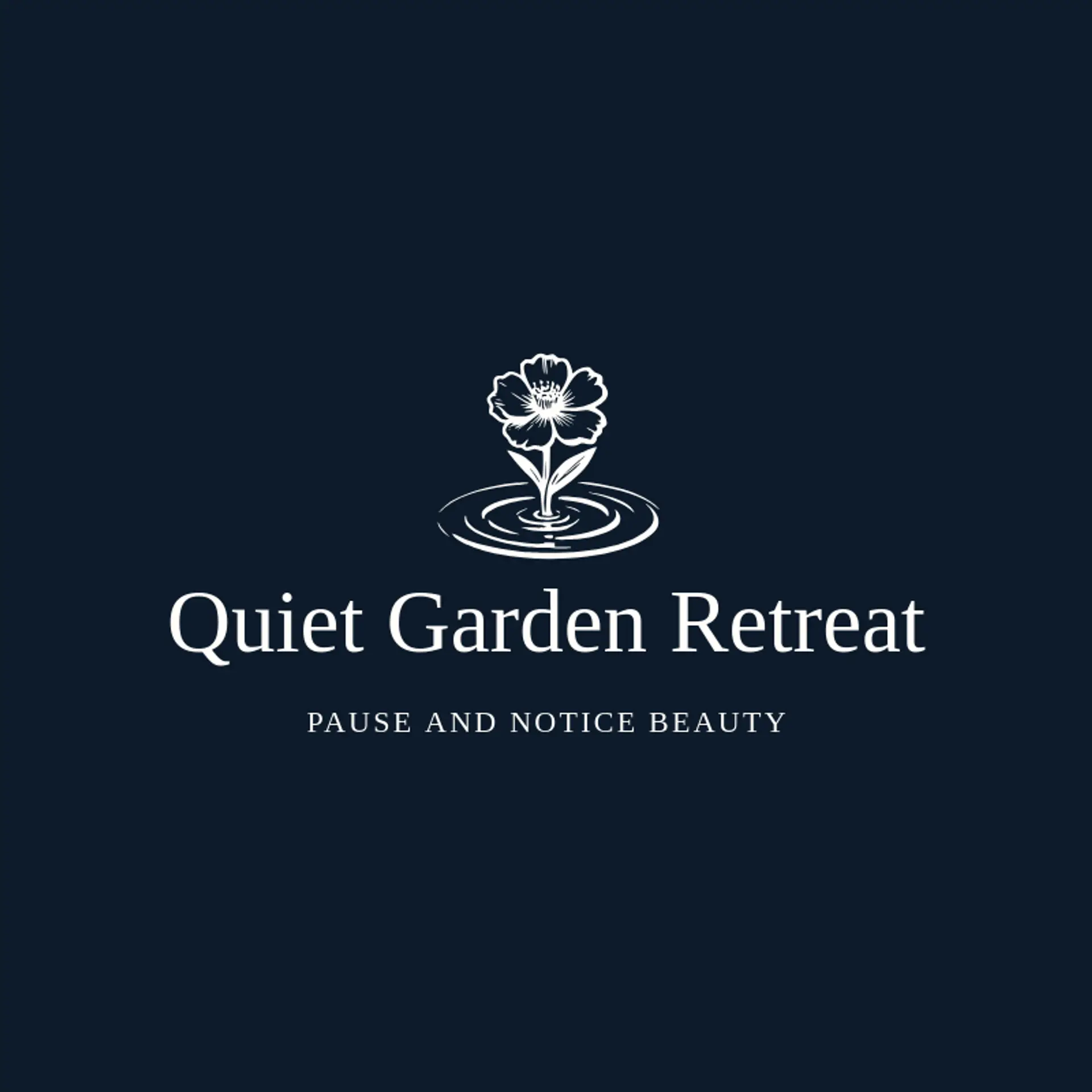 Quiet Garden Retreat logo for blossom