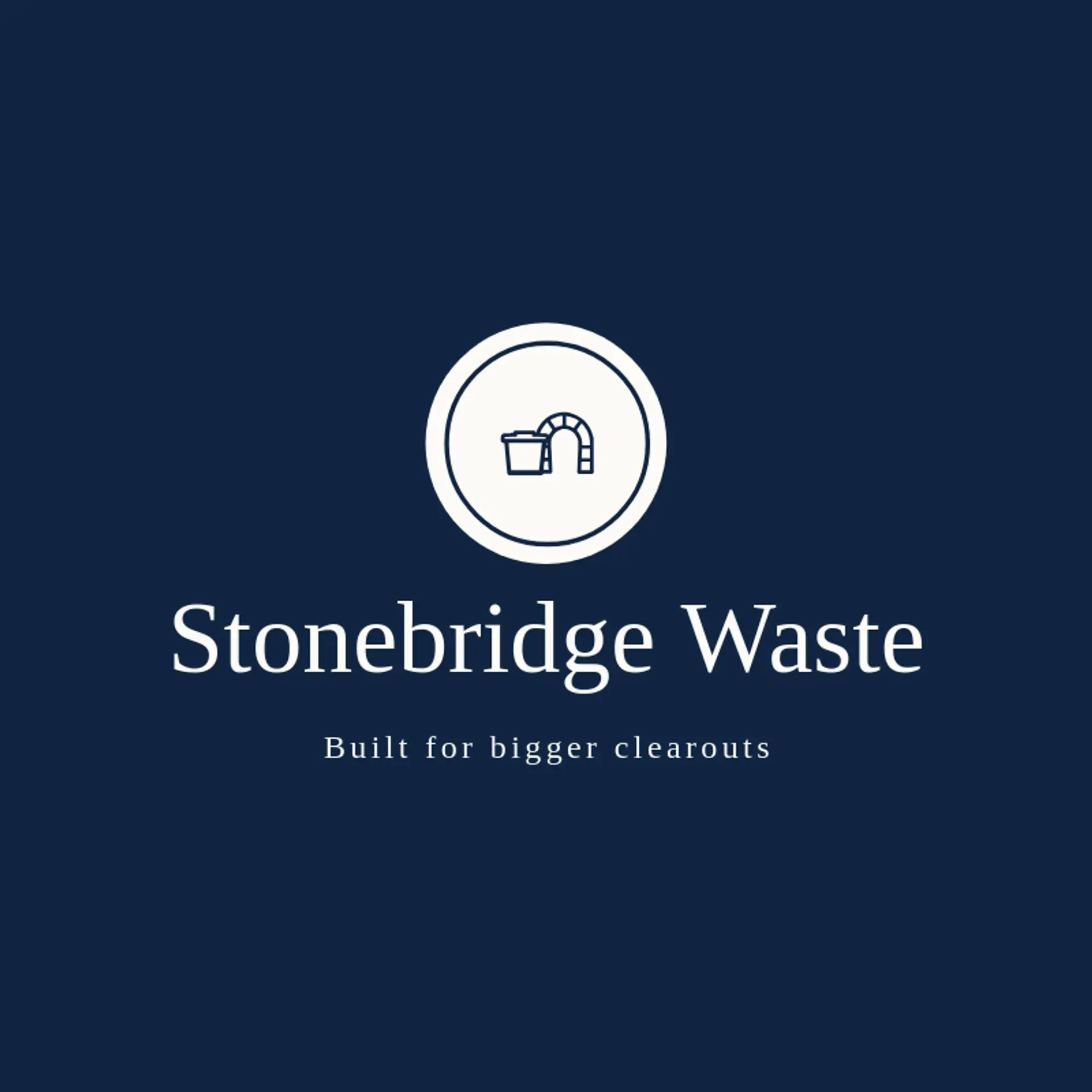 Stonebridge Waste logo for dumpster