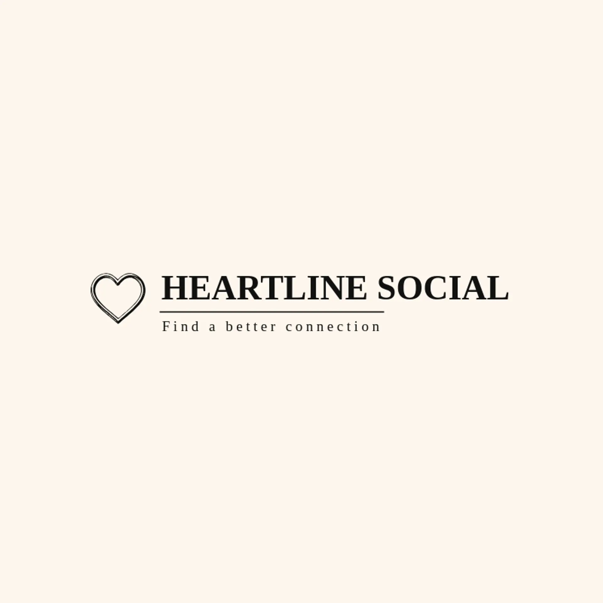 Heartline Social logo for dating app