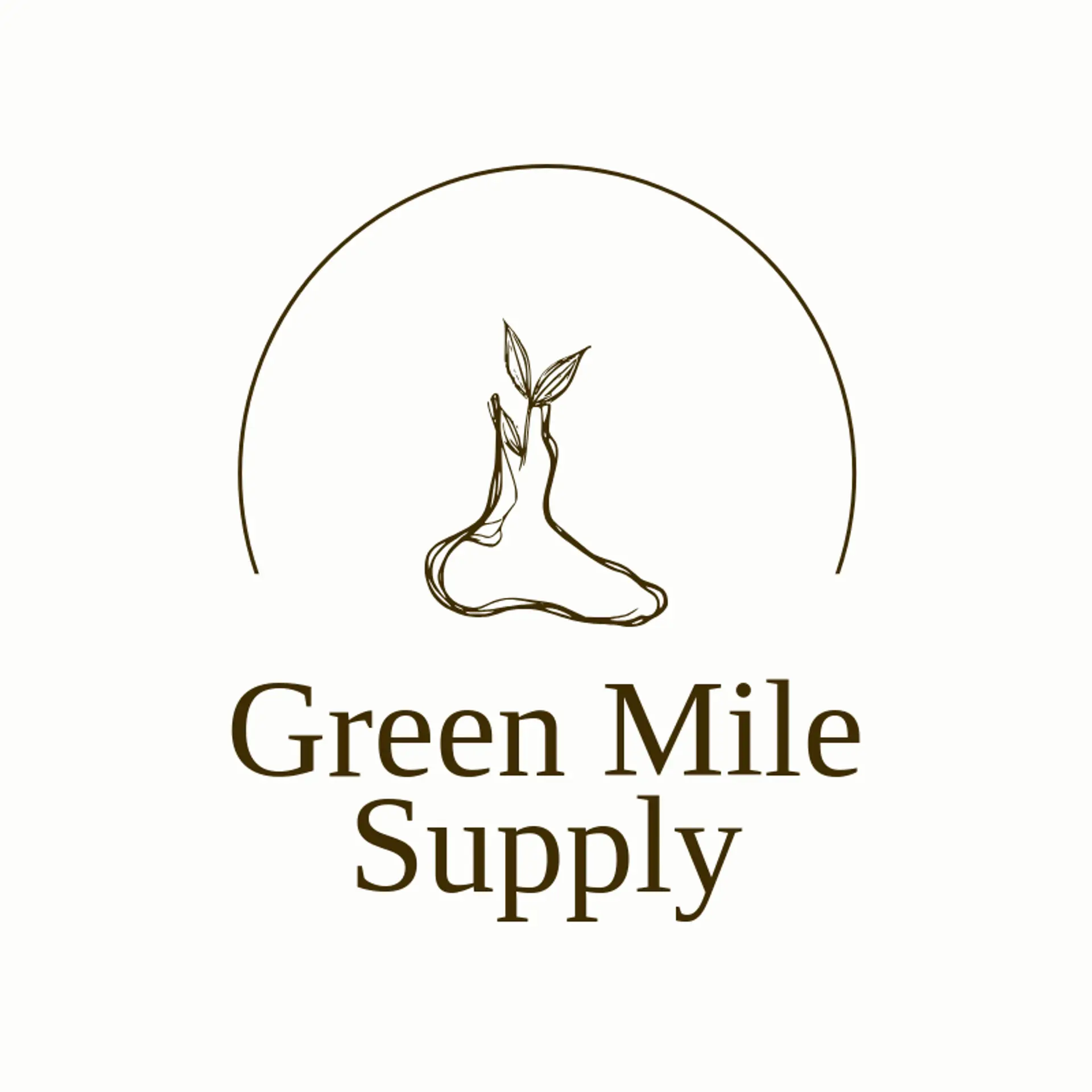 Green Mile Supply logo for foot