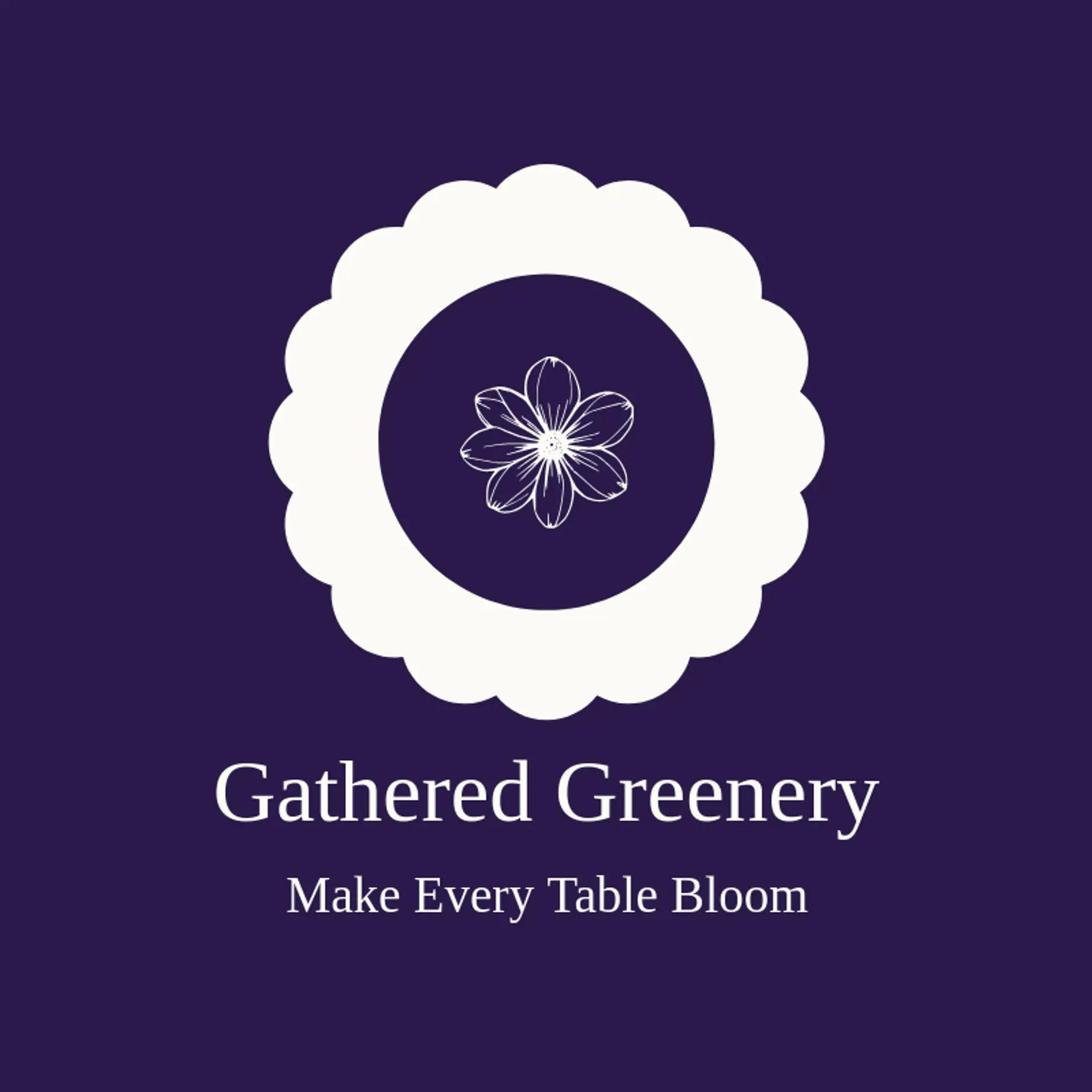 Gathered Greenery logo for bloom