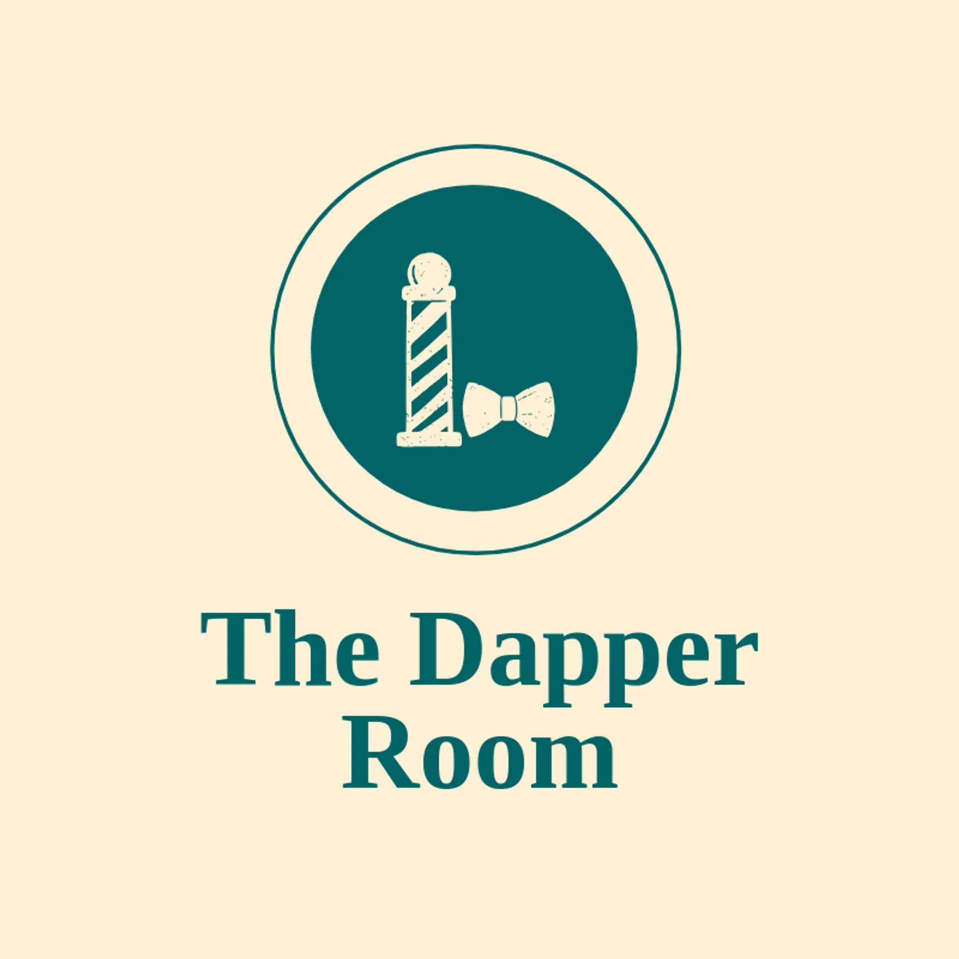 The Dapper Room logo for barber pole