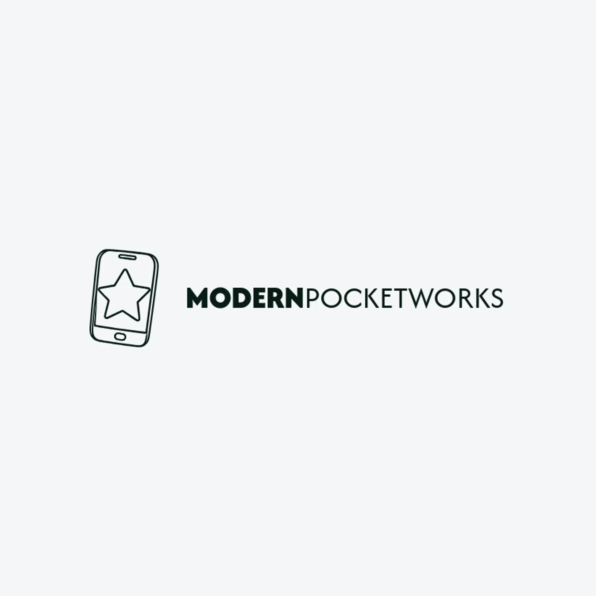 Modern Pocket Works logo for mobile shop