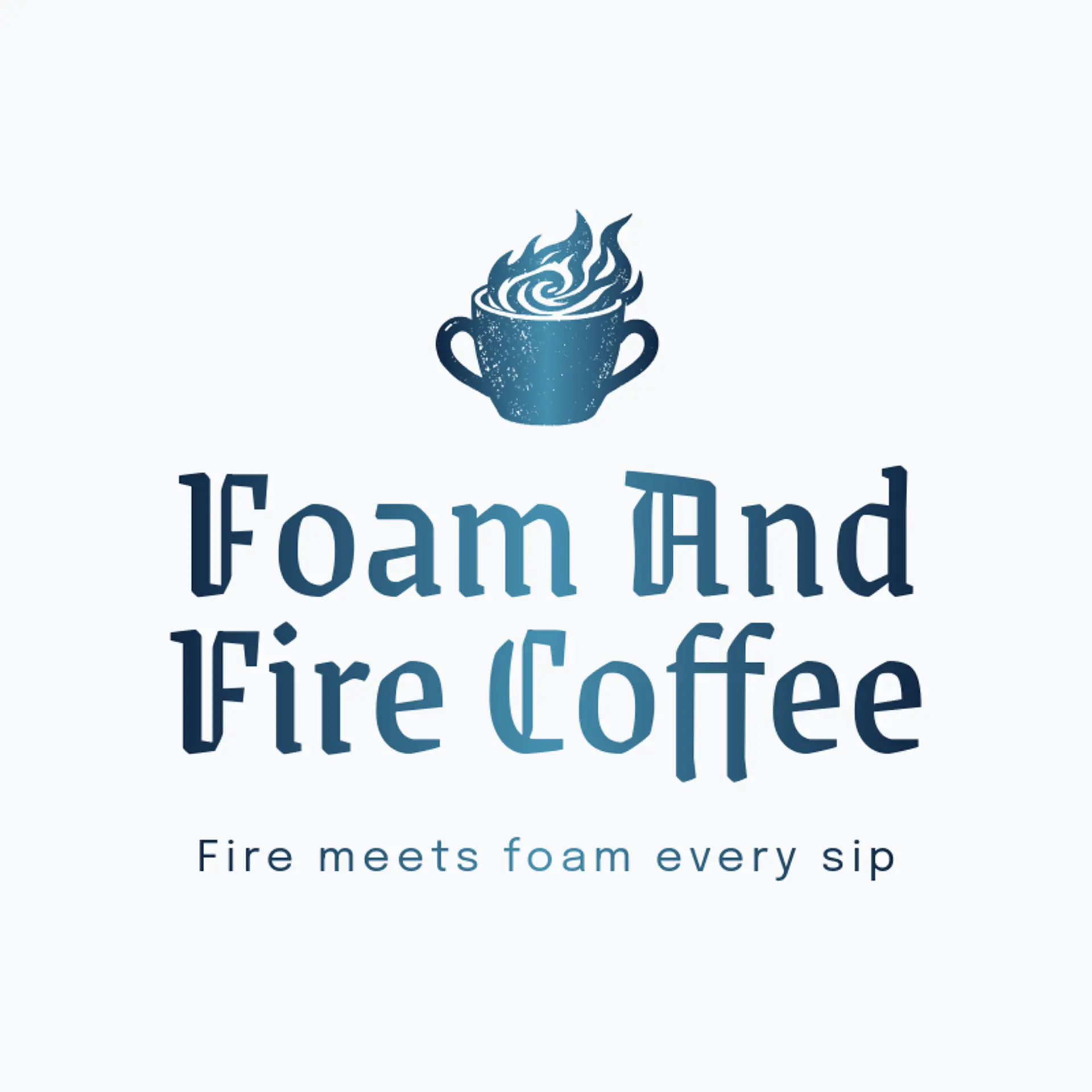Foam and Fire Coffee logo for coffee