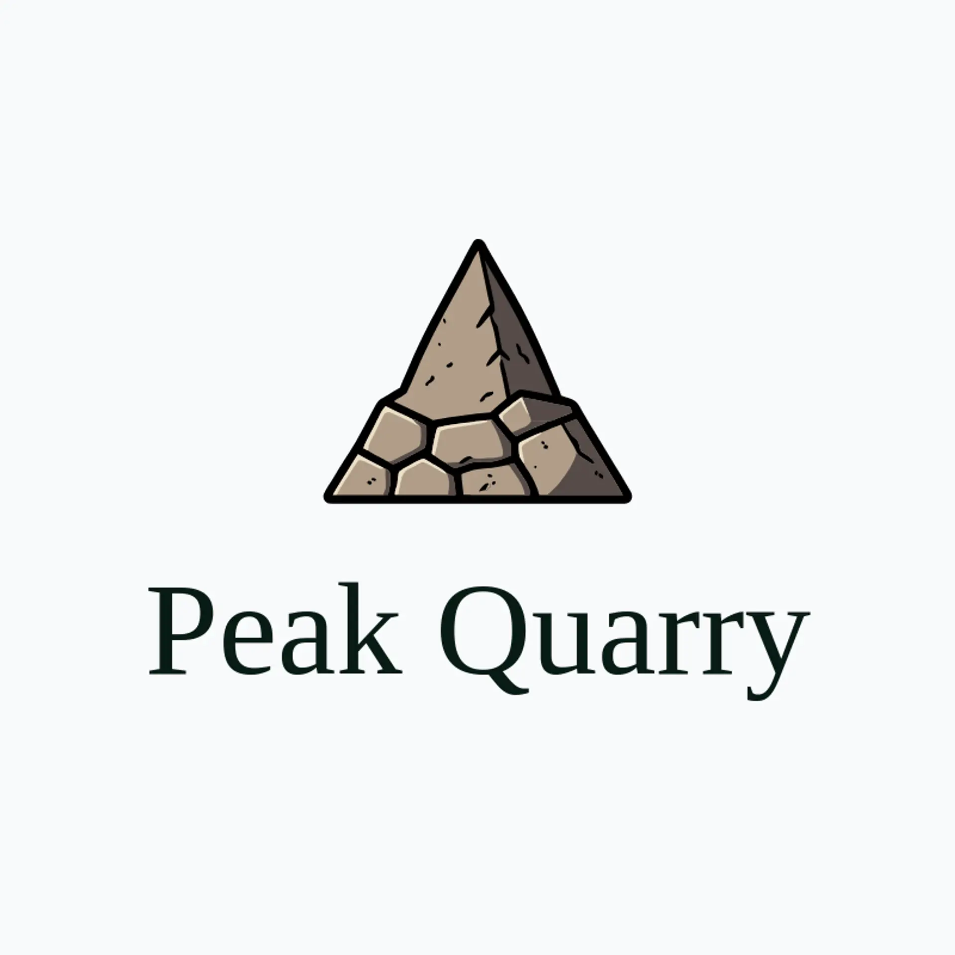Peak Quarry logo for stone