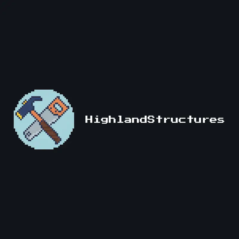 Construction logo idea: hammer and saw in a pixel style