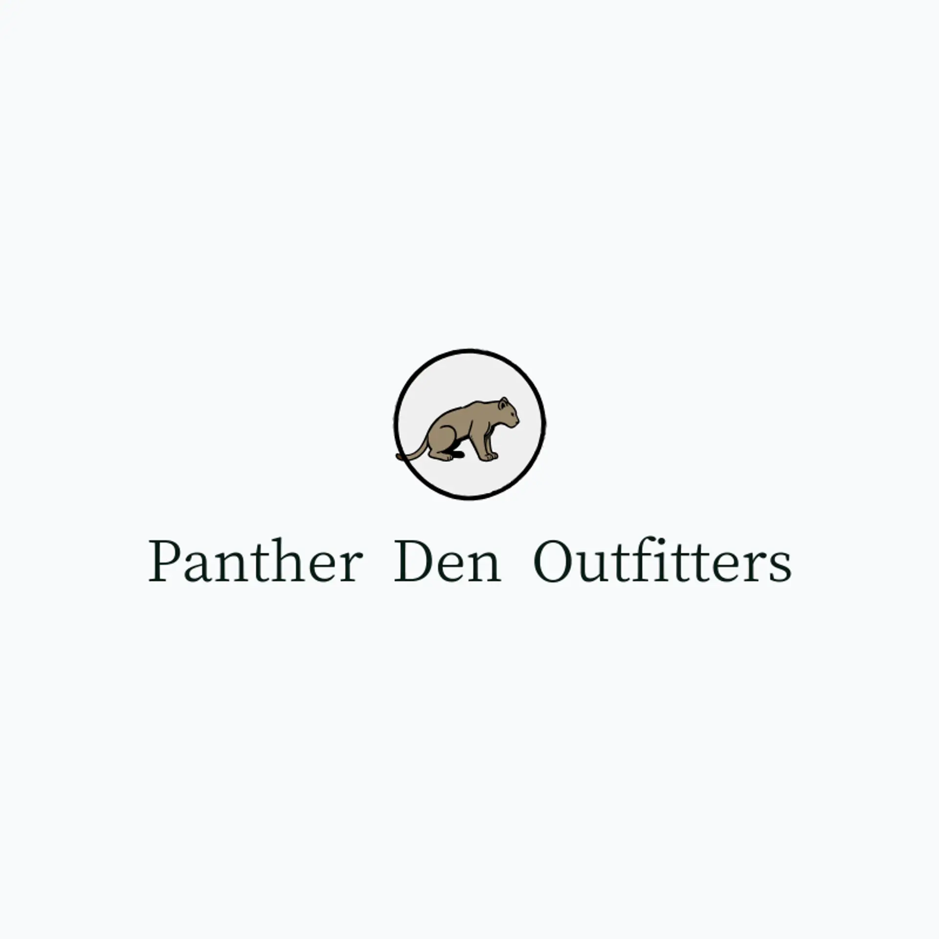 Panther Den Outfitters logo for panther
