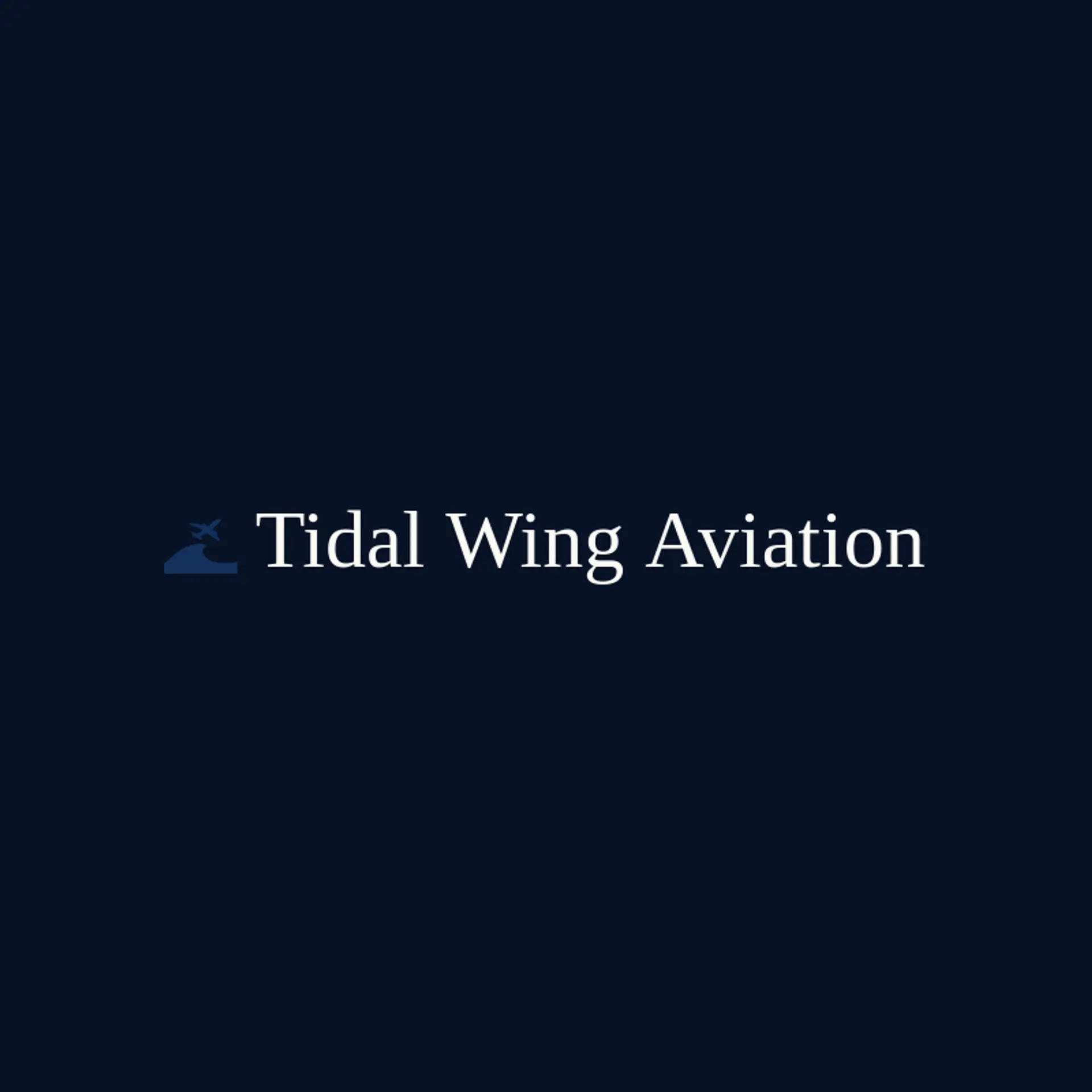 Tidal Wing Aviation logo for flight
