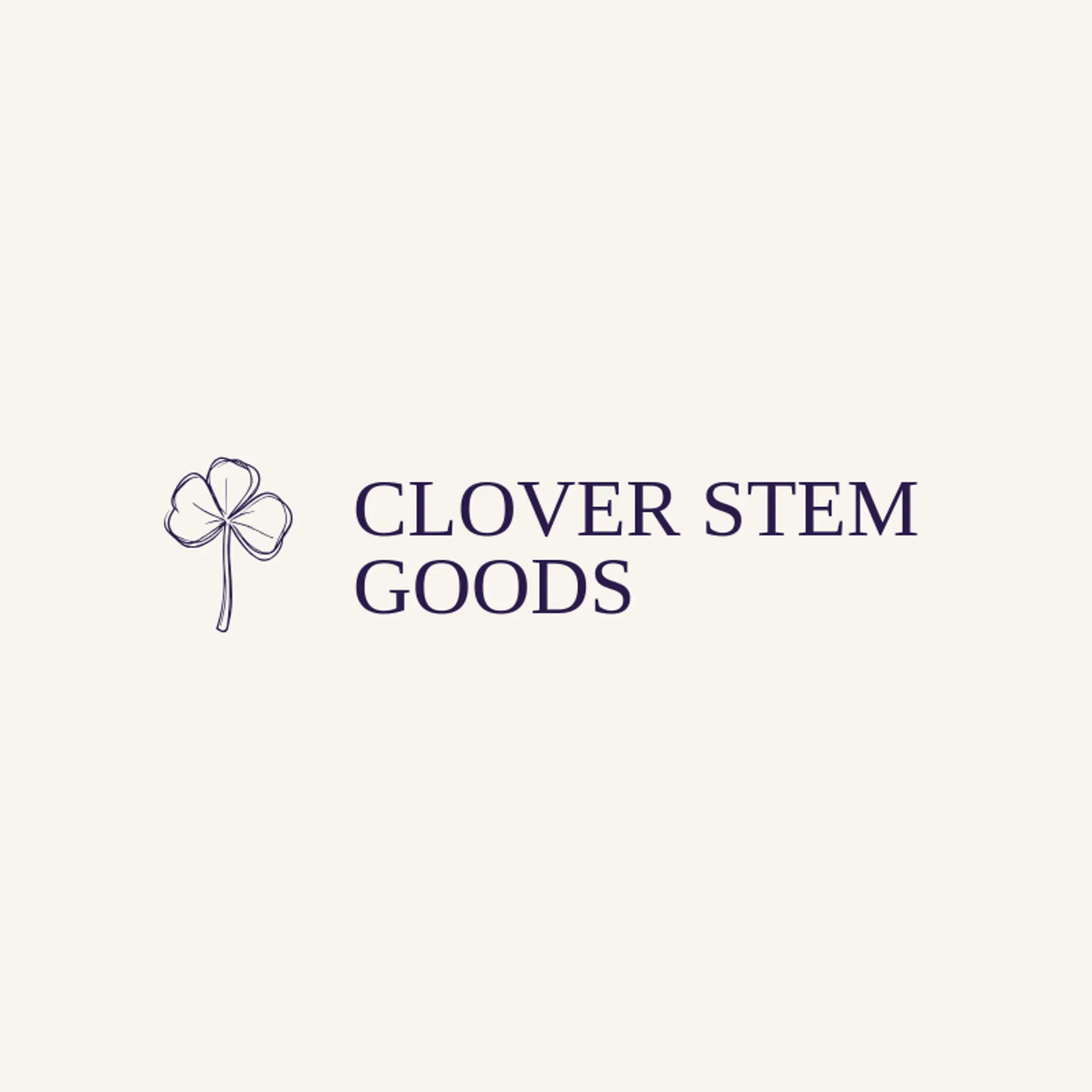 Clover Stem Goods logo for clover