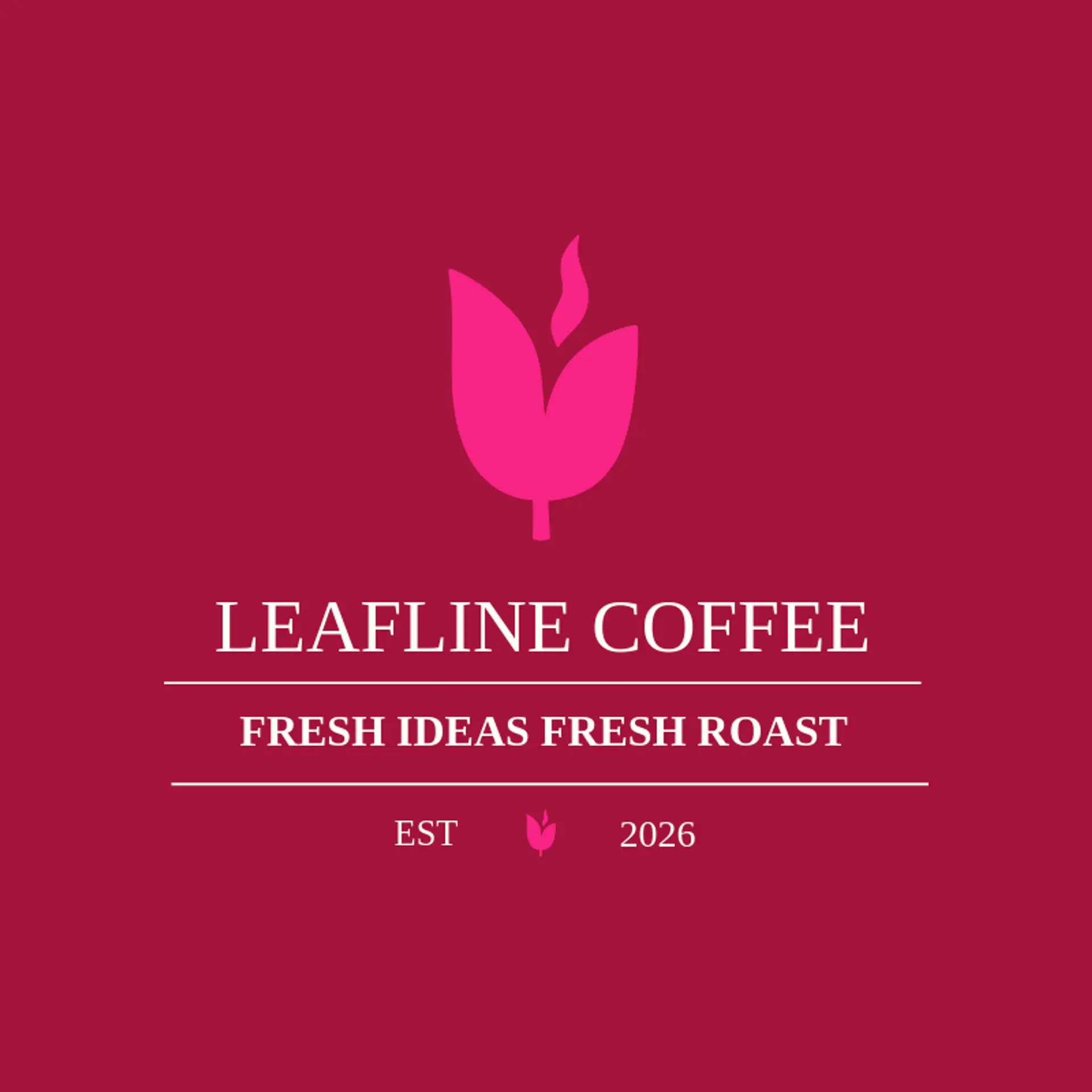 Leafline Coffee logo for coffee bean