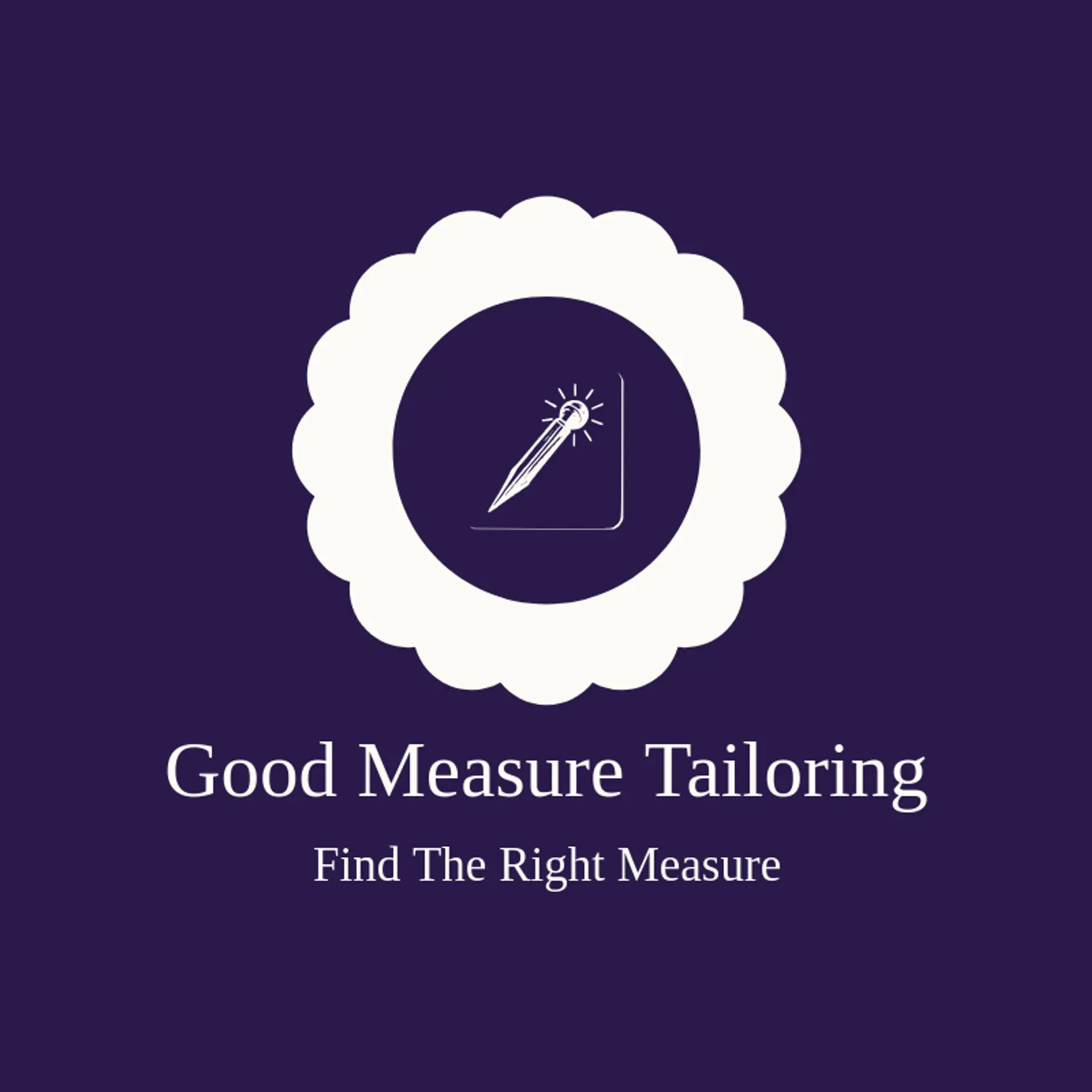 Good Measure Tailoring logo for mens fashion