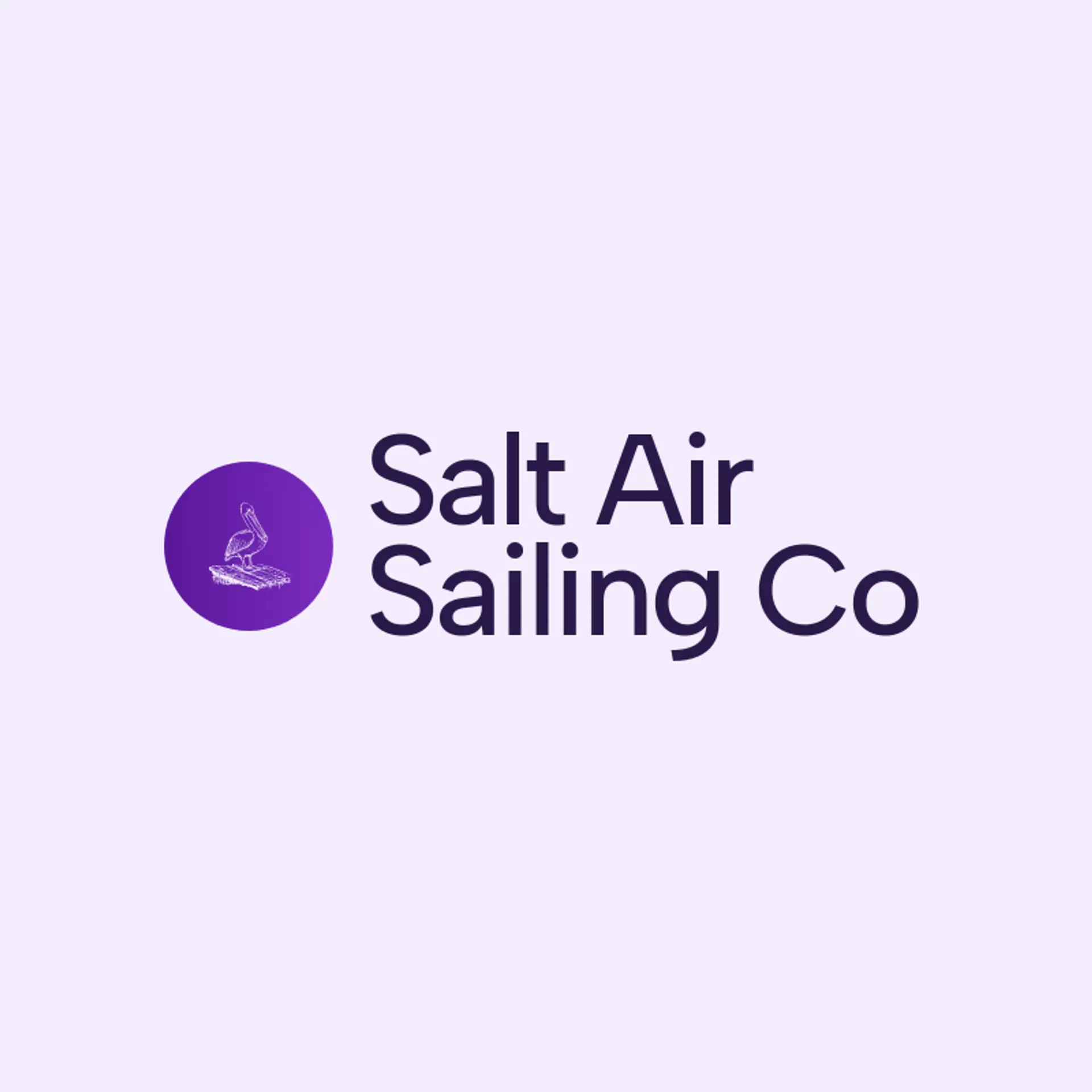 Salt Air Sailing Co logo for pelican