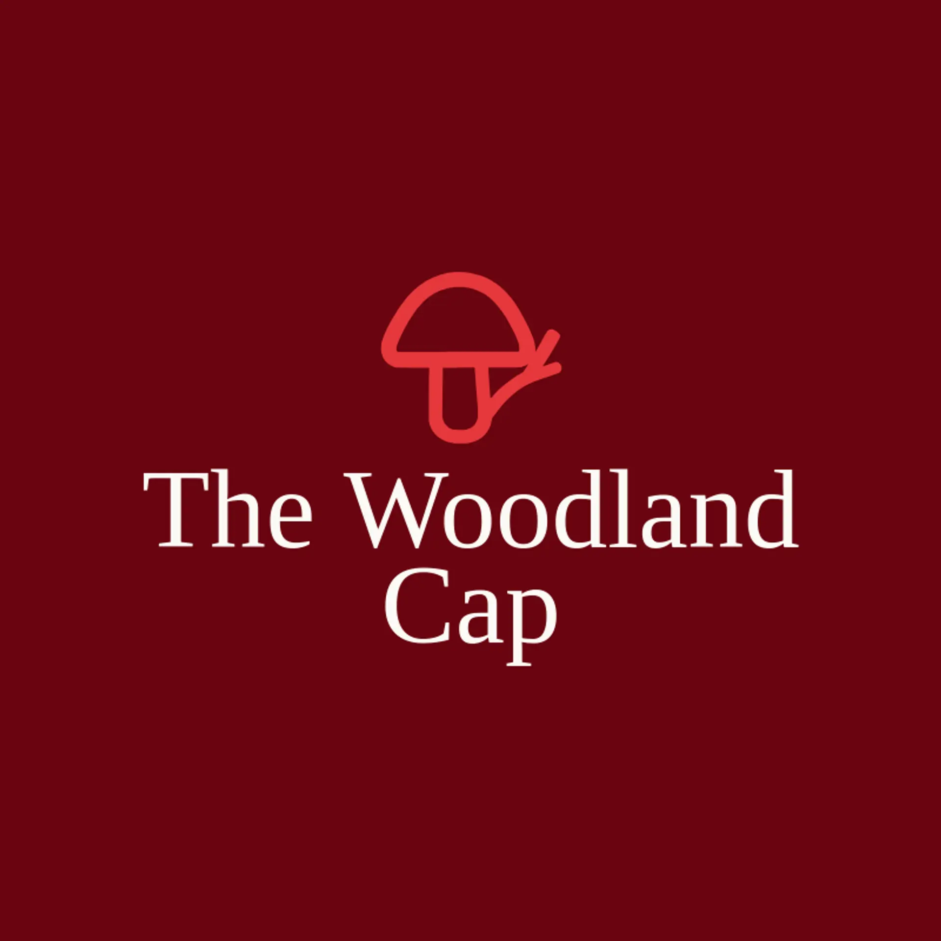 The Woodland Cap logo for mushroom