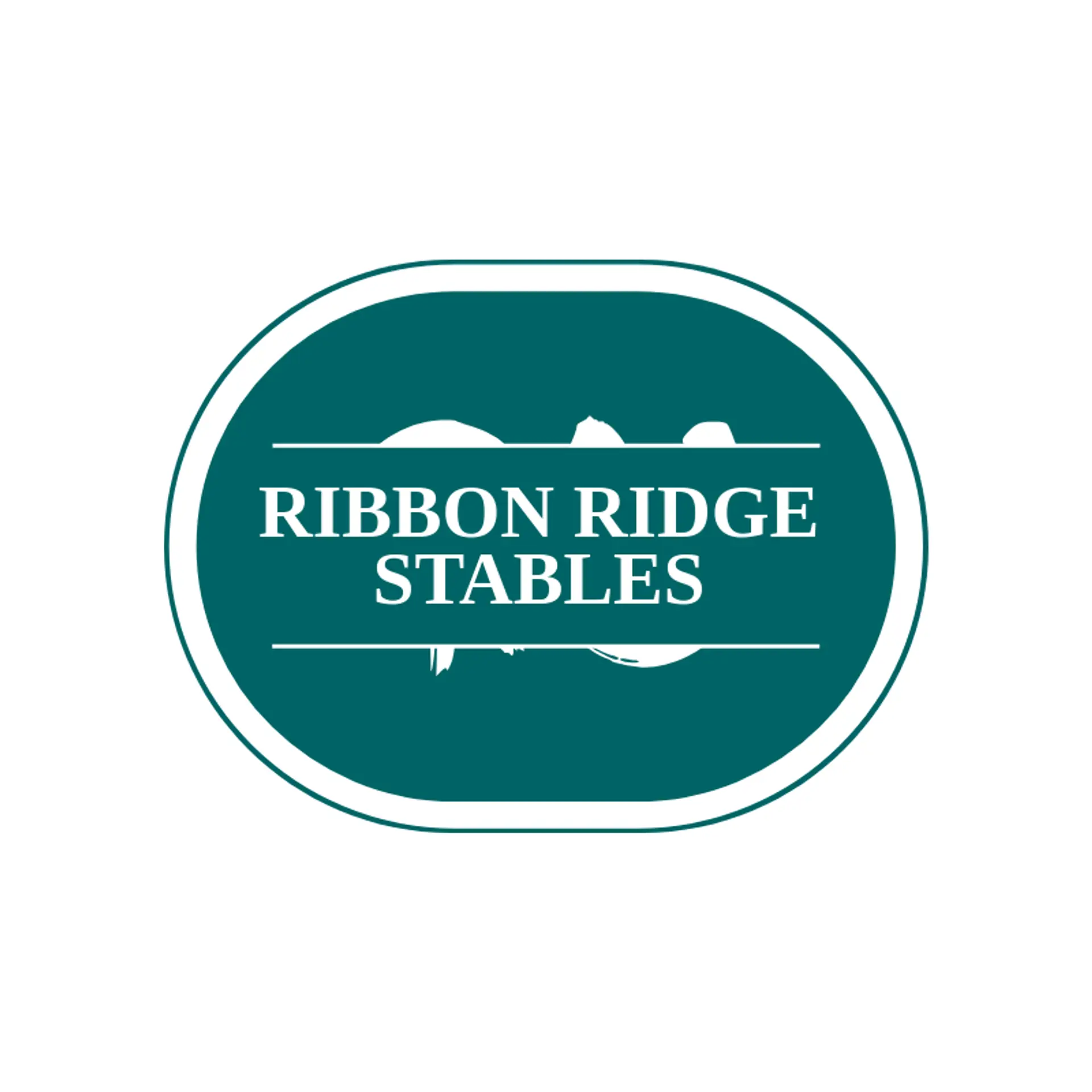 Ribbon Ridge Stables logo for horseshoe