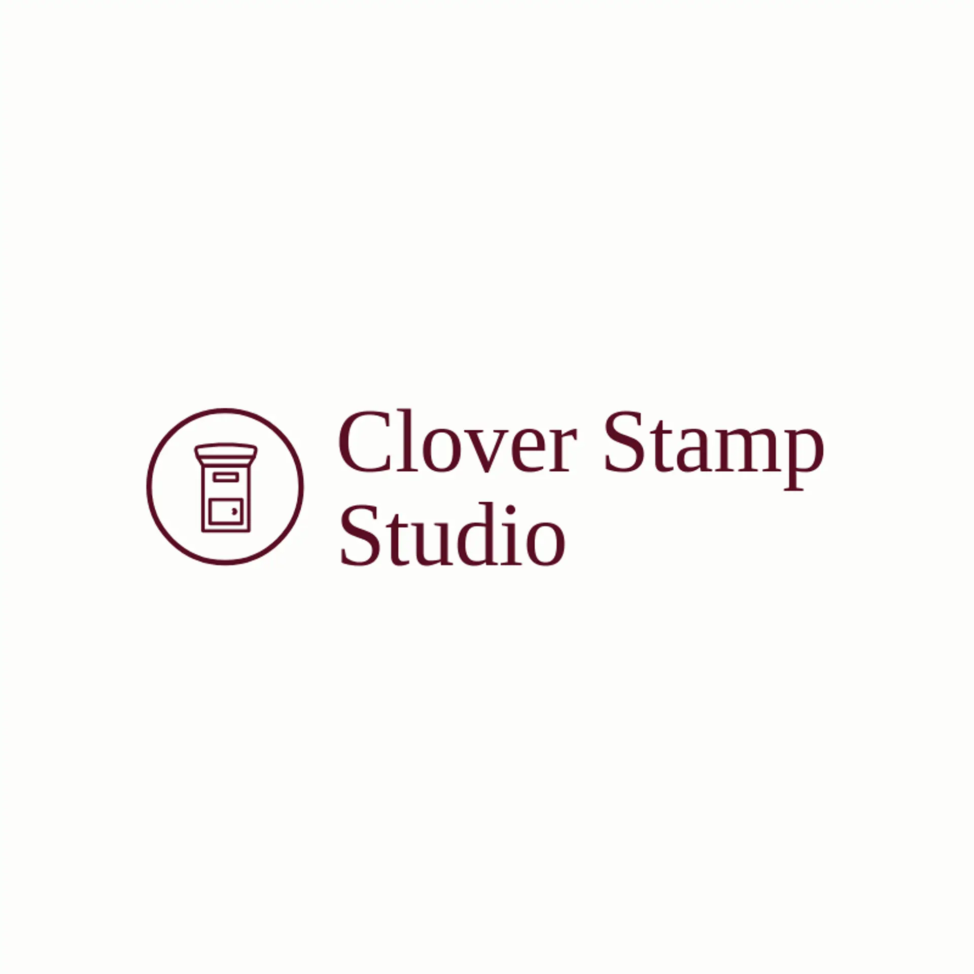 Clover Stamp Studio logo for post office