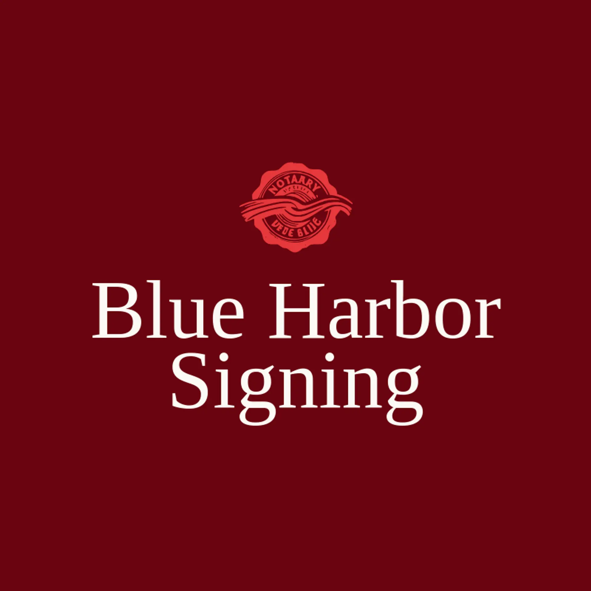Blue Harbor Signing logo for notary public