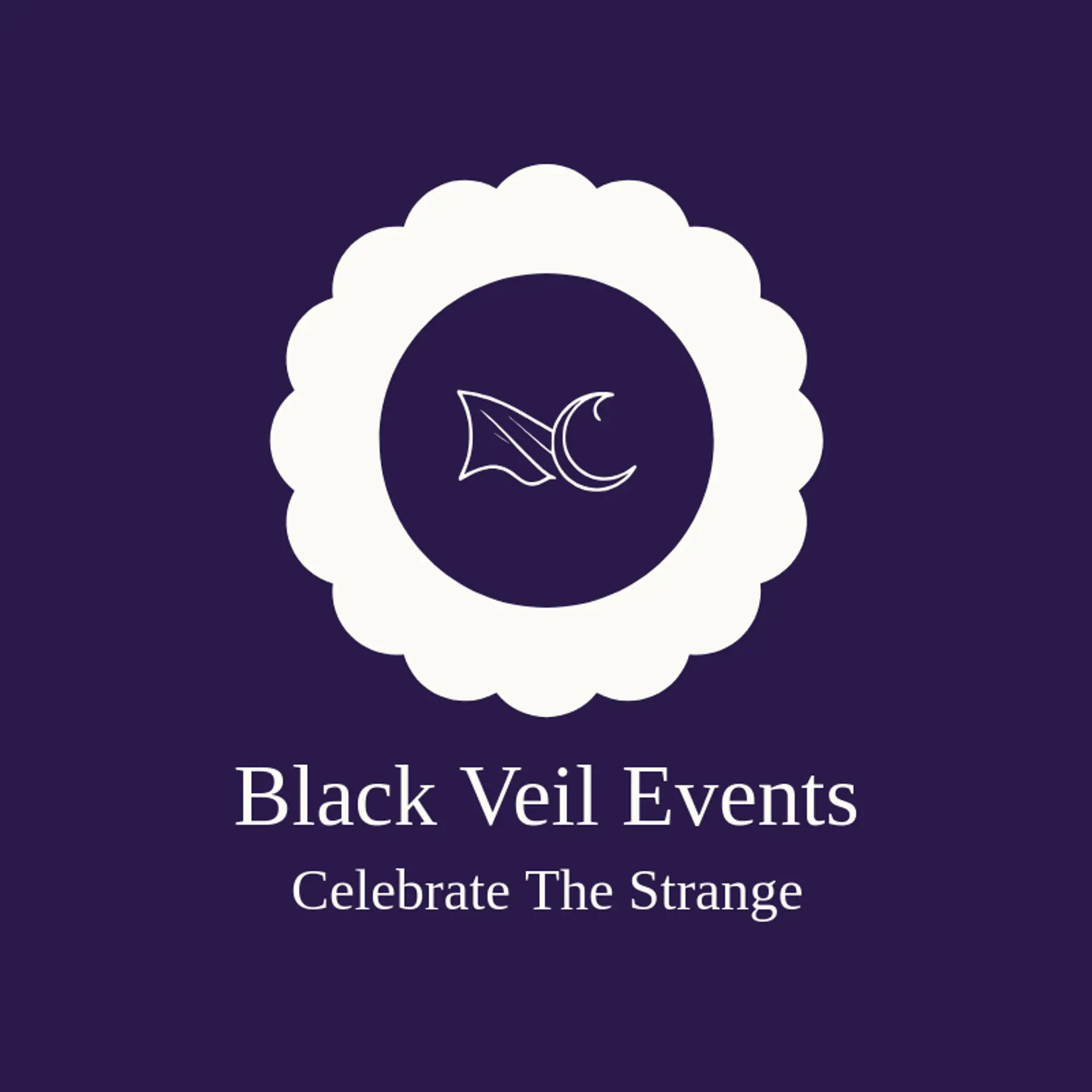 Black Veil Events logo for spooky
