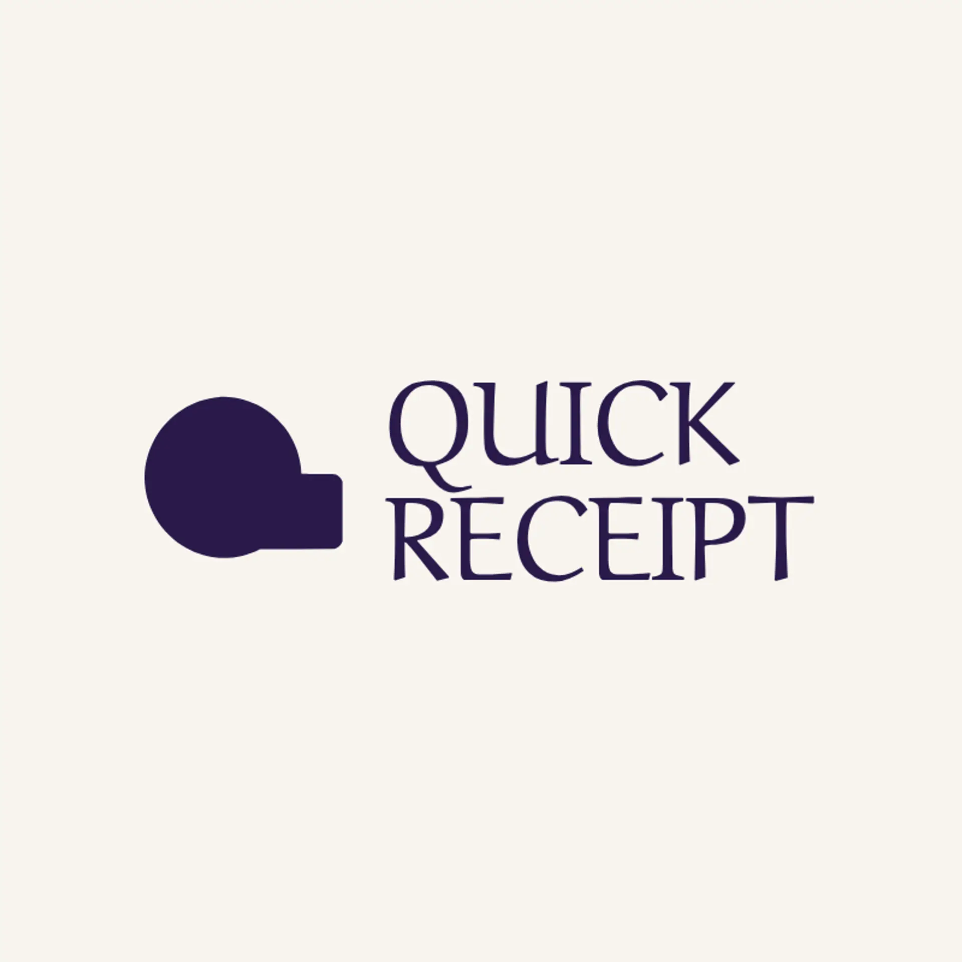 Quick Receipt logo for bill