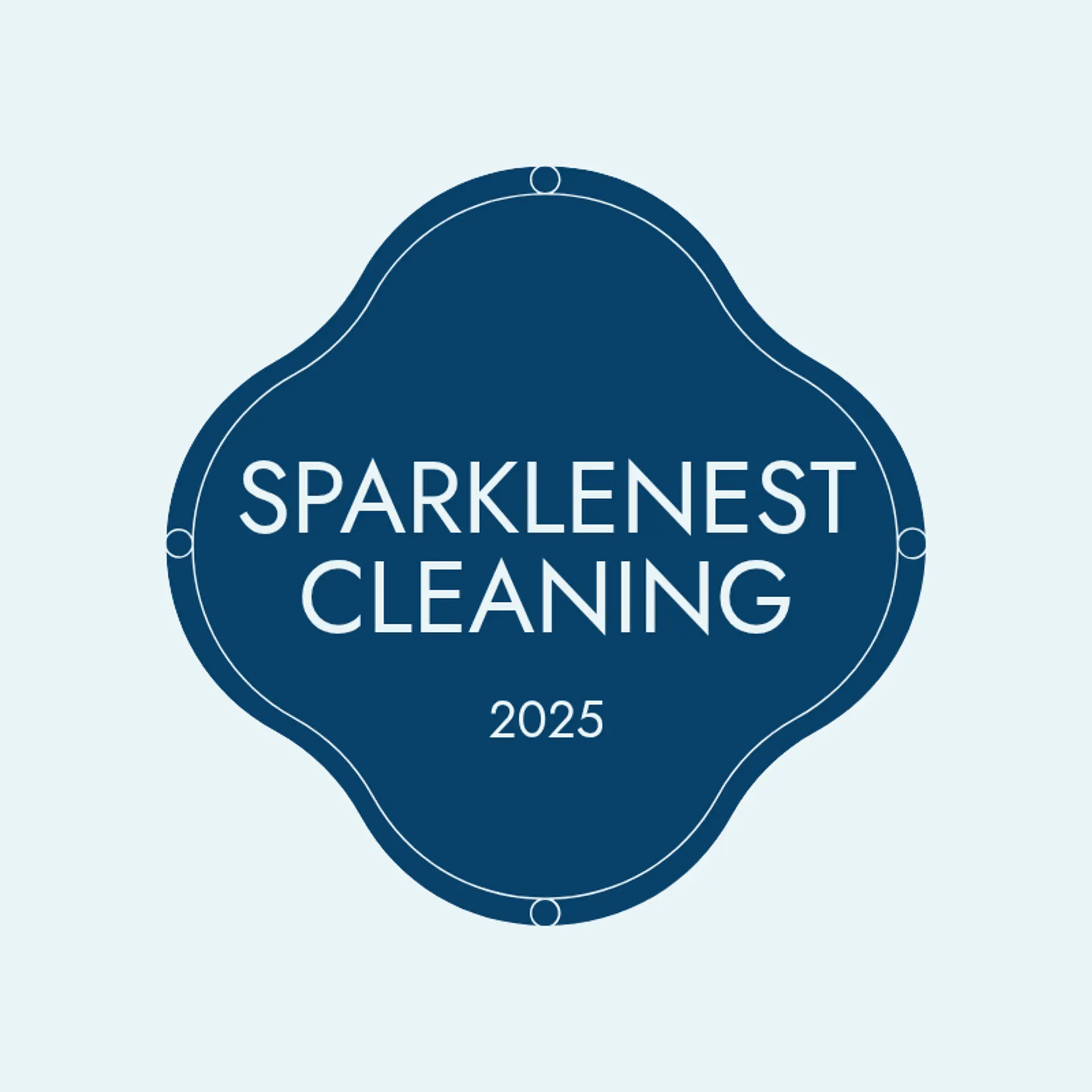 SparkleNest Cleaning logo for house cleaning