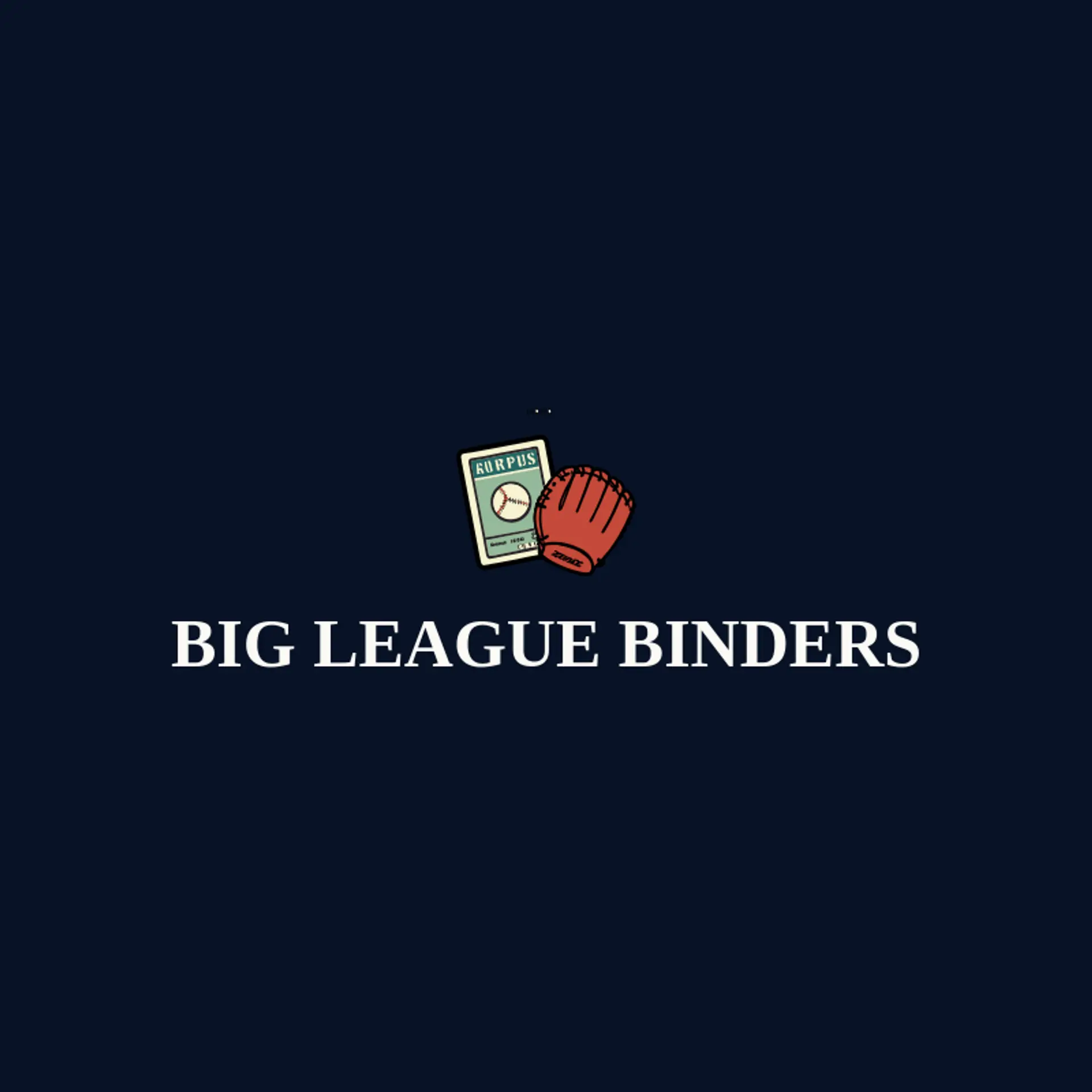 Big League Binders logo for sports card