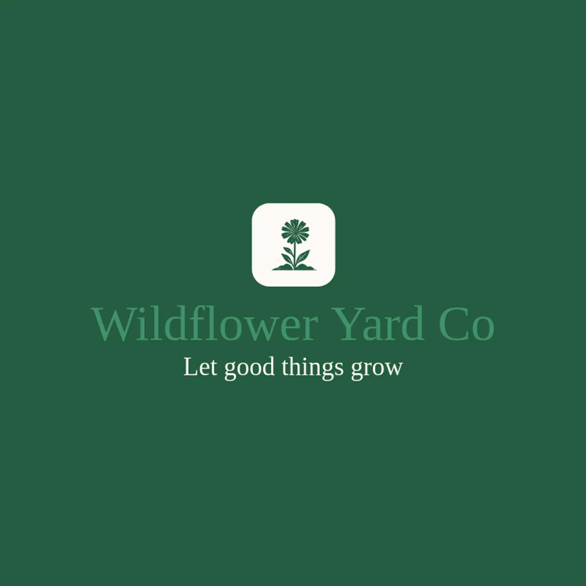 Wildflower Yard Co logo for yard