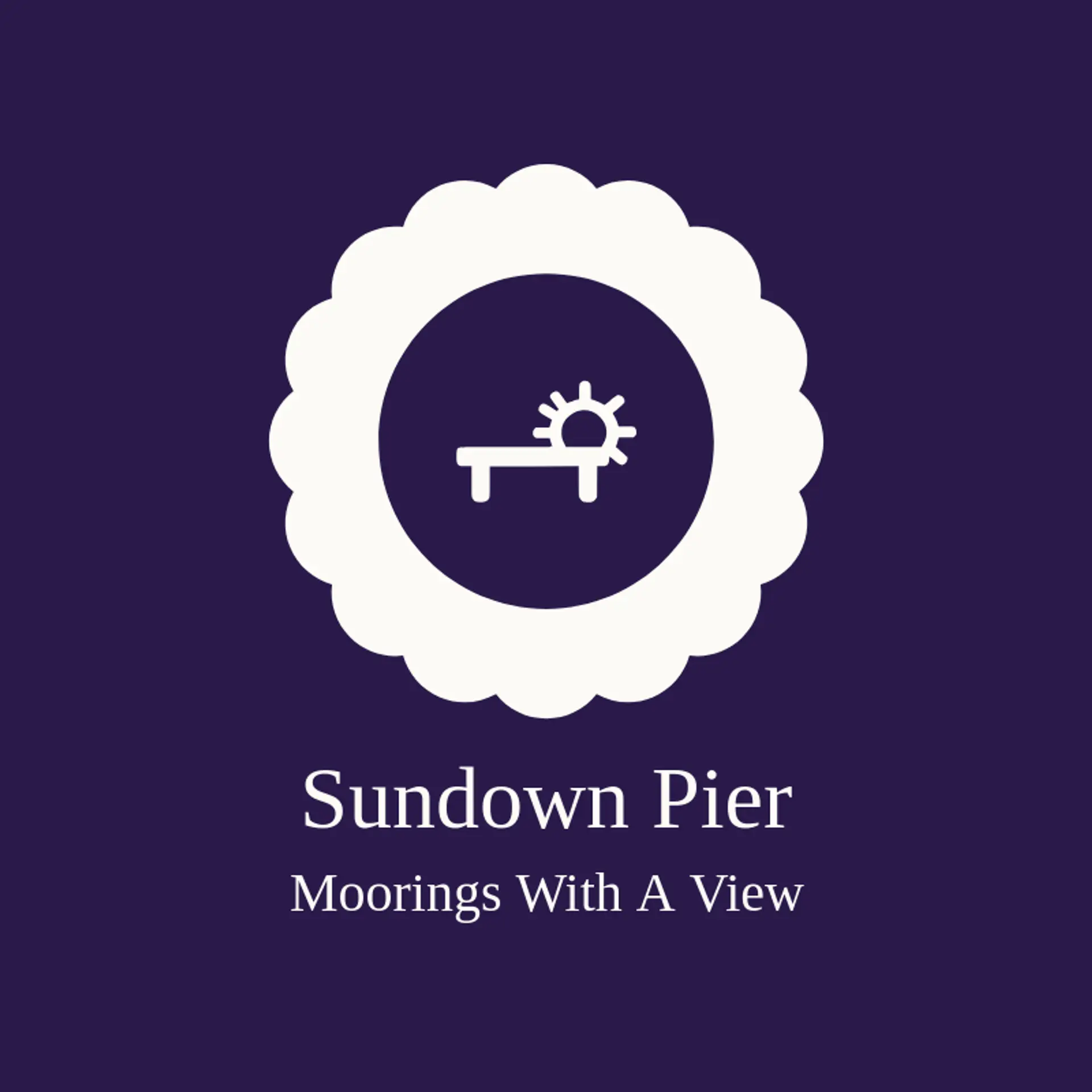 Sundown Pier logo for marina