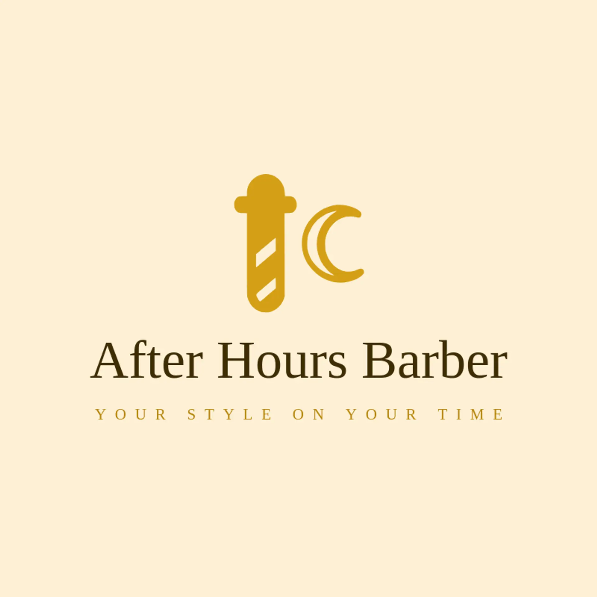 After Hours Barber logo for barber pole
