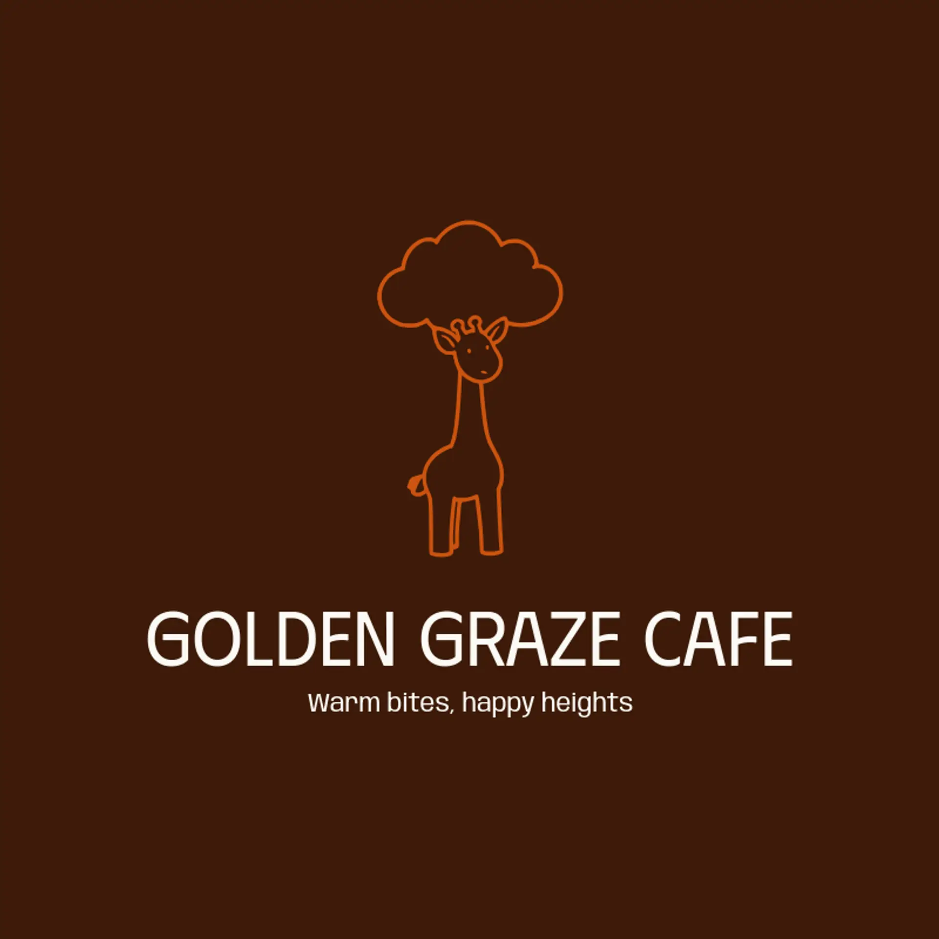 Golden Graze Cafe logo for giraffe