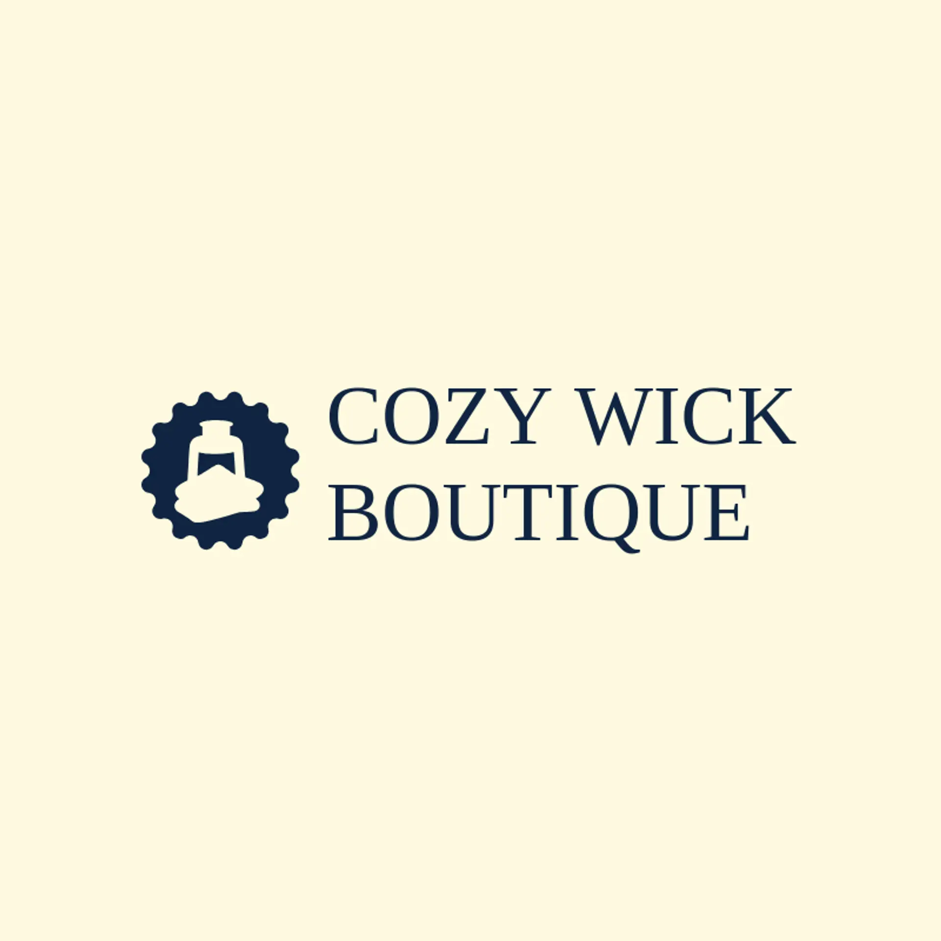 Cozy Wick Boutique logo for lantern