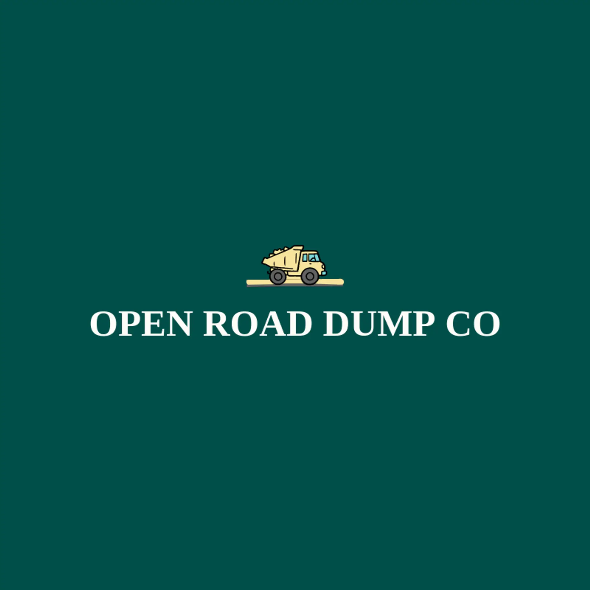 Open Road Dump Co logo for dump truck