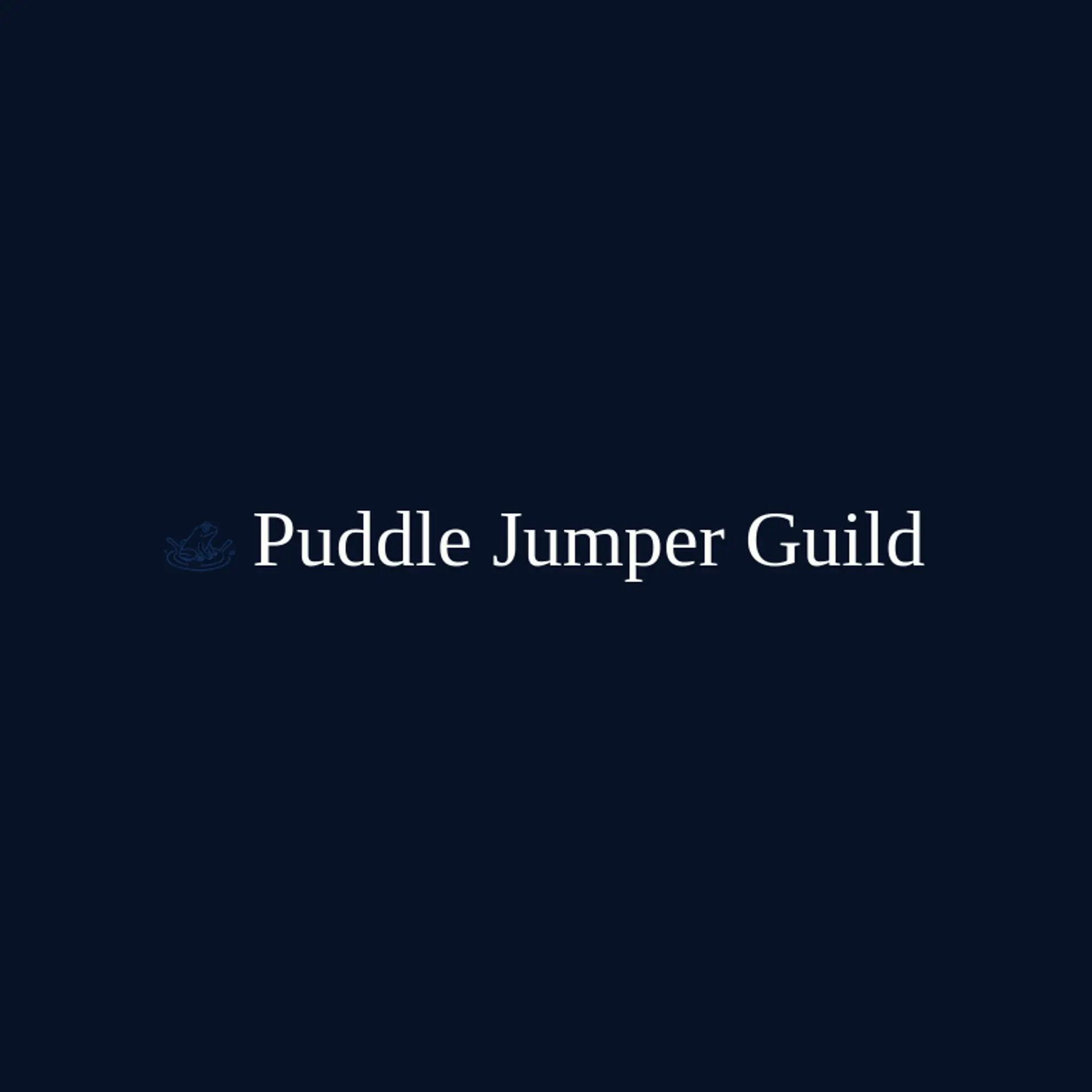 Puddle Jumper Guild logo for toad