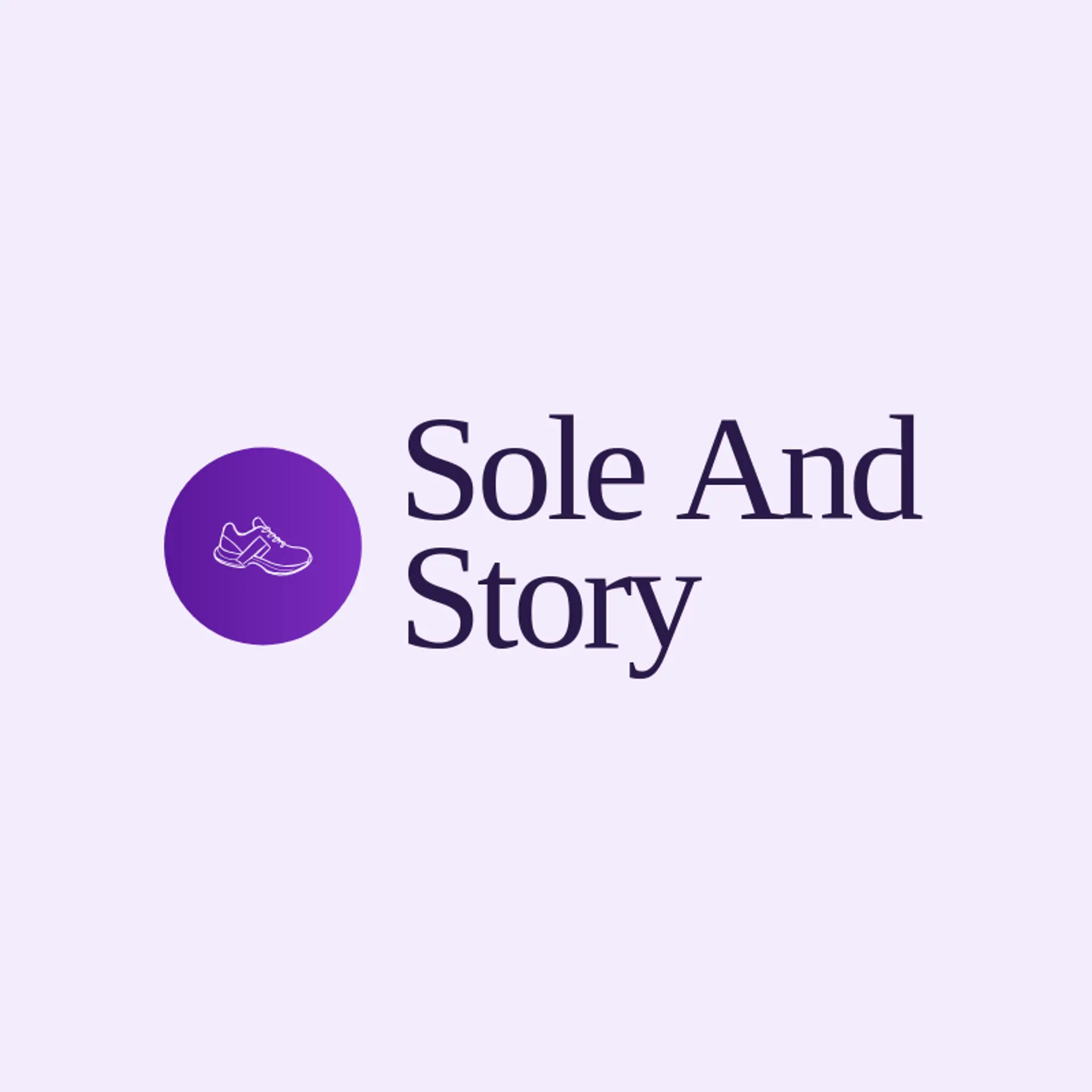 Sole and Story logo for shoe store
