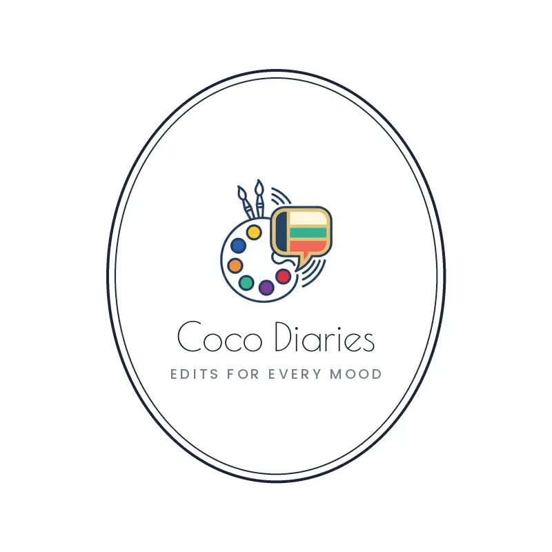 A paint palette joined to a speech bubble, a creative blog logo in a deco style