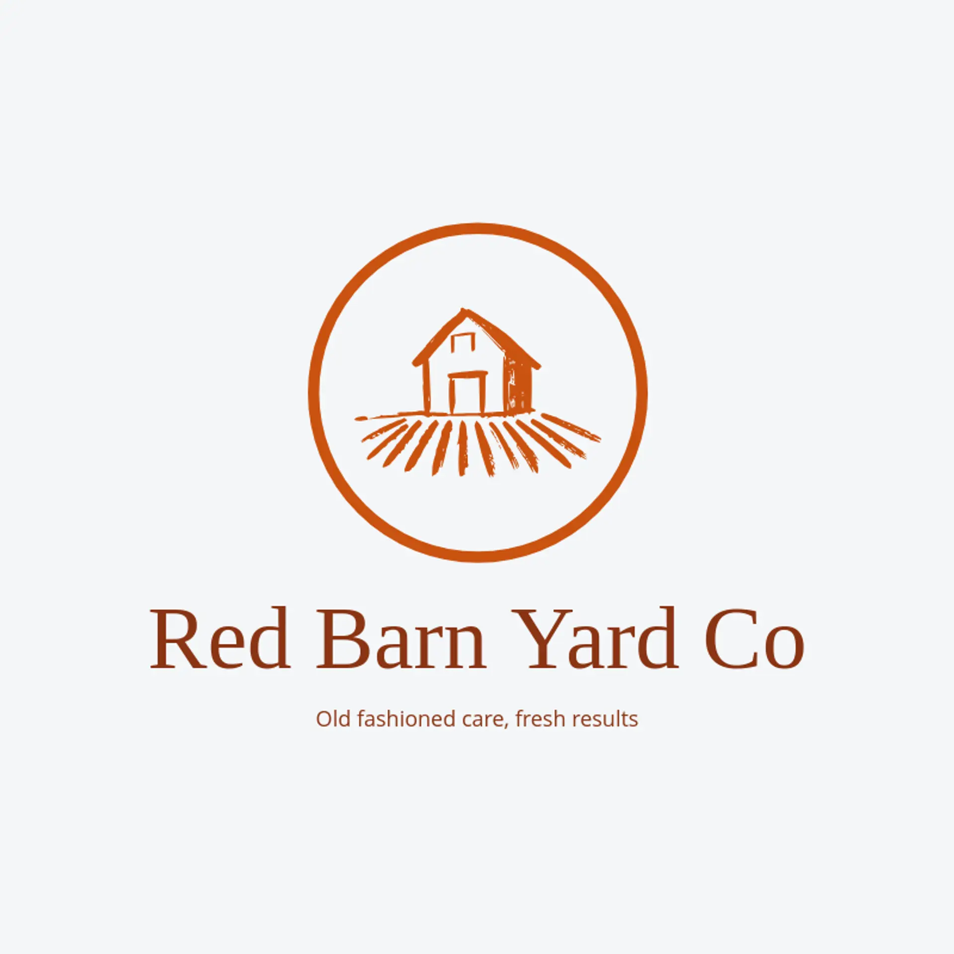 Red Barn Yard Co logo for lawn service